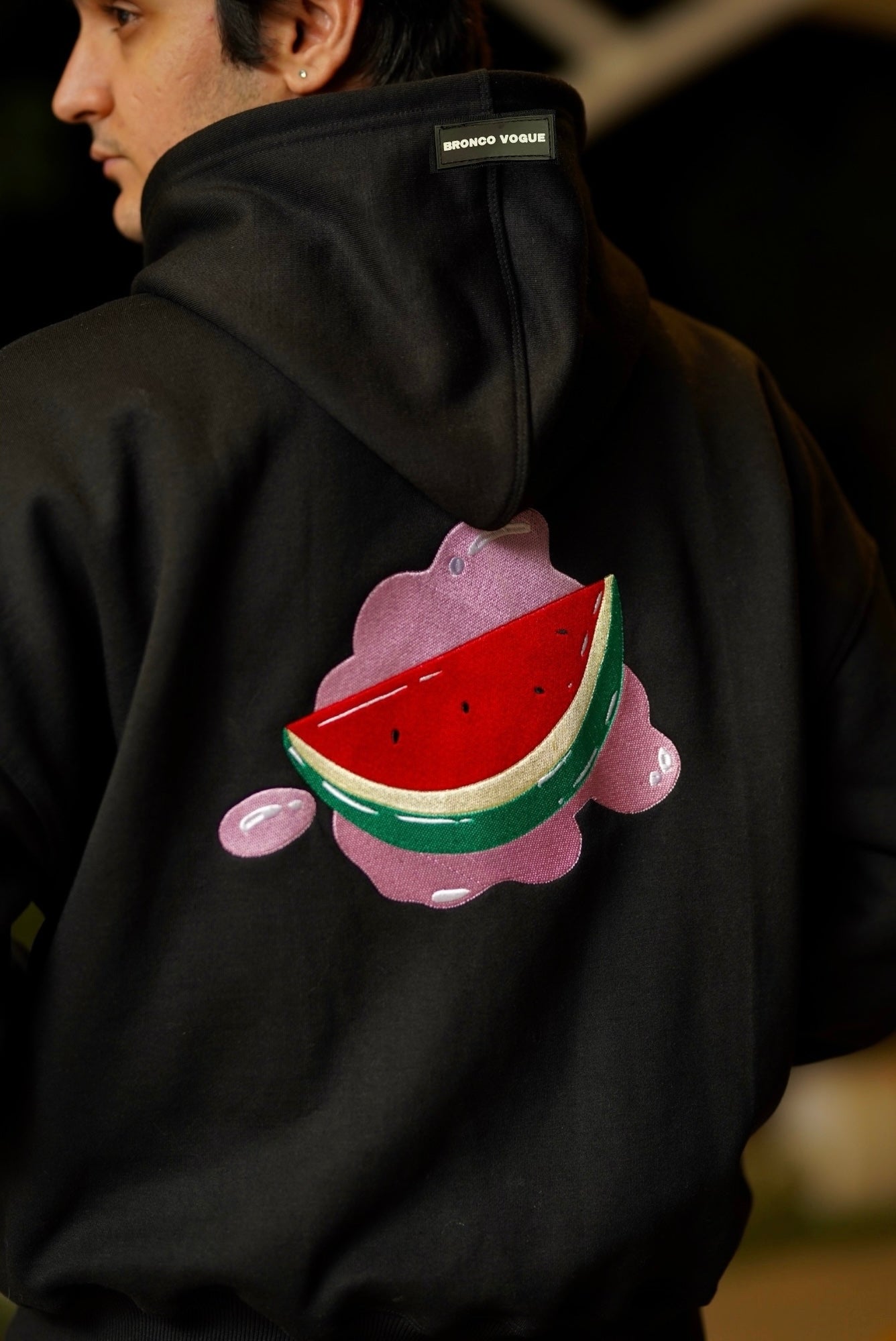 Fleece Black Hoodie - 500 gsm loaded Oversized