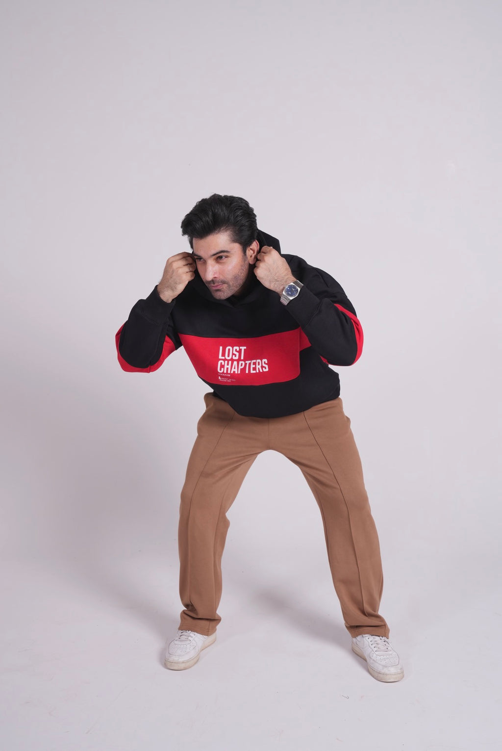 Lost Chapters Hoodie- Black Red panel