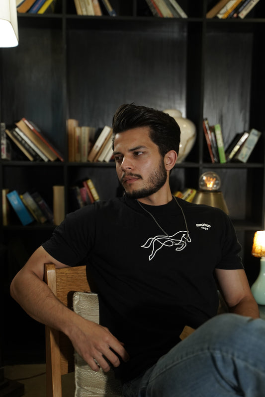BV - Super Soft Cotton Tee Black - Bronco Vogue