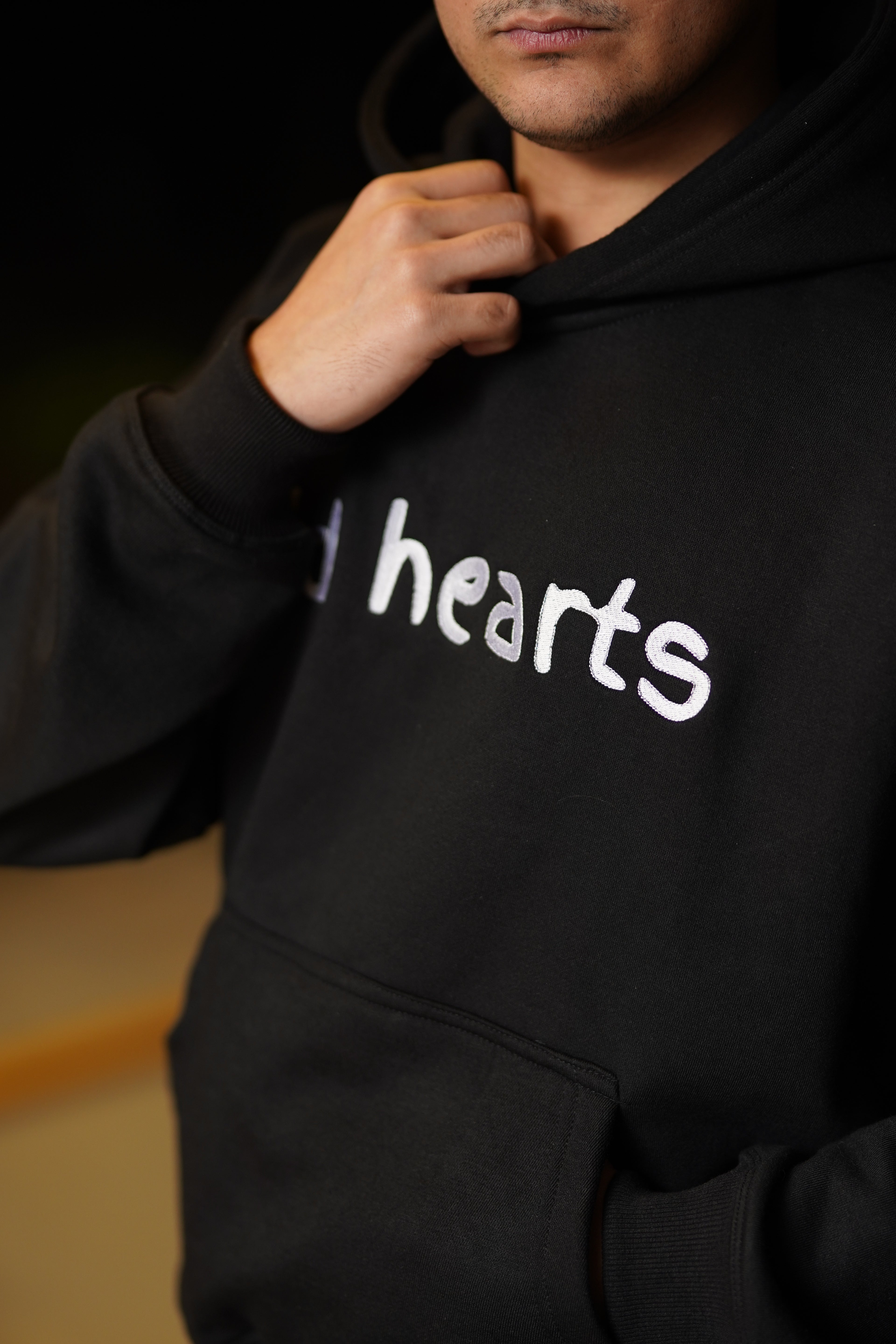 Fleece Black Hoodie - 500 gsm loaded Oversized