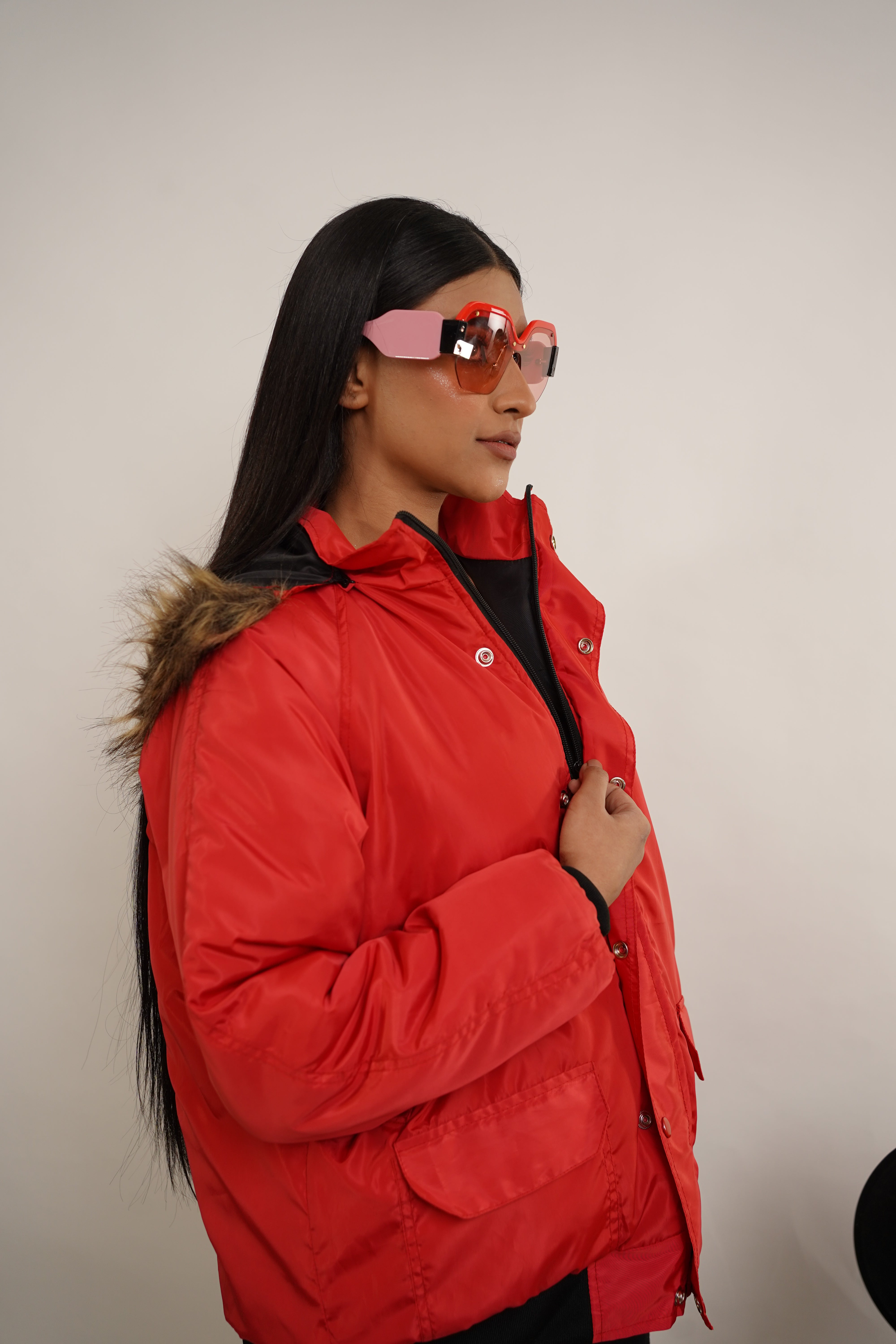 Minus - Fur hoodie puffer jacket