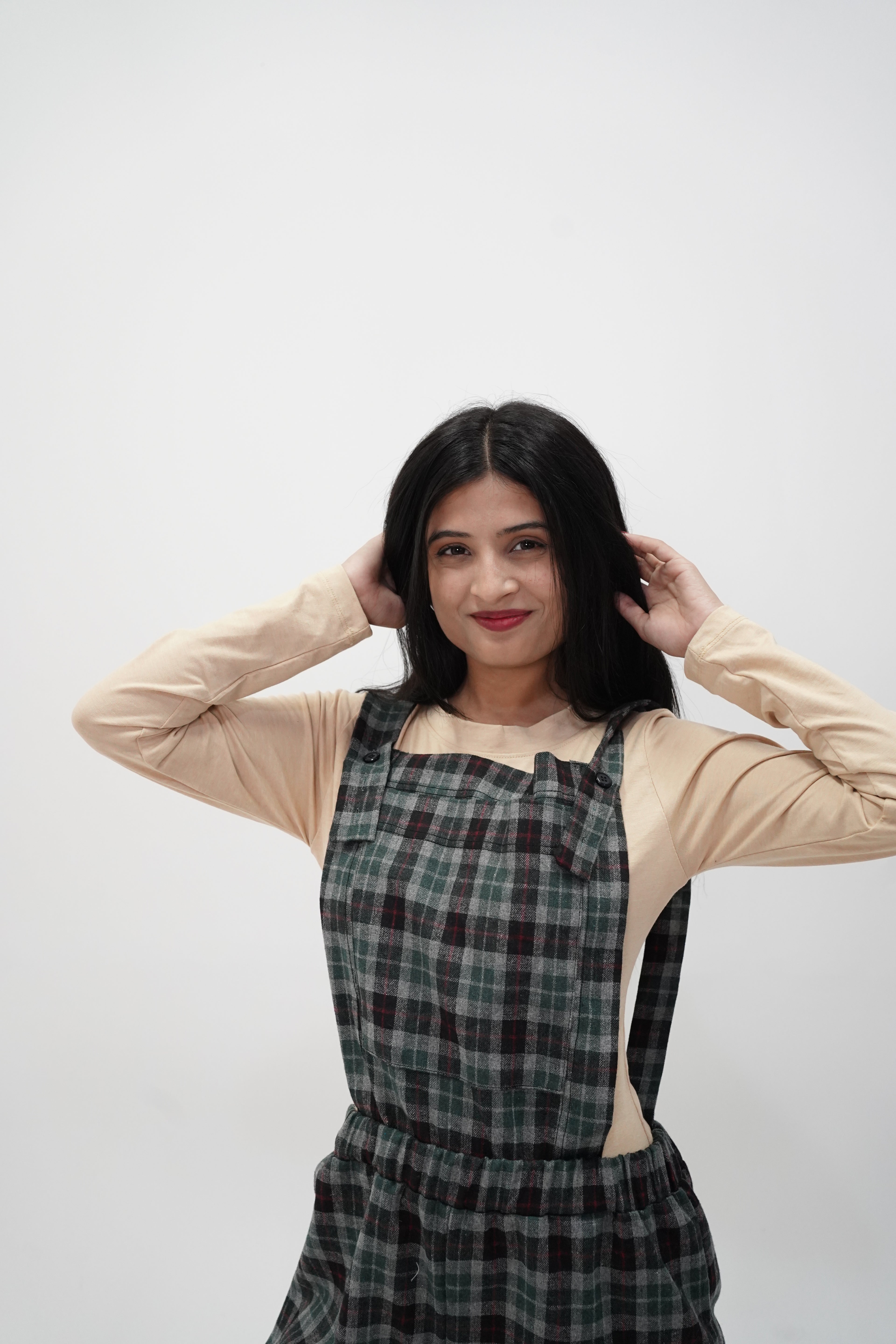 Preppy Countryside Checked Jumpsuit - Wool