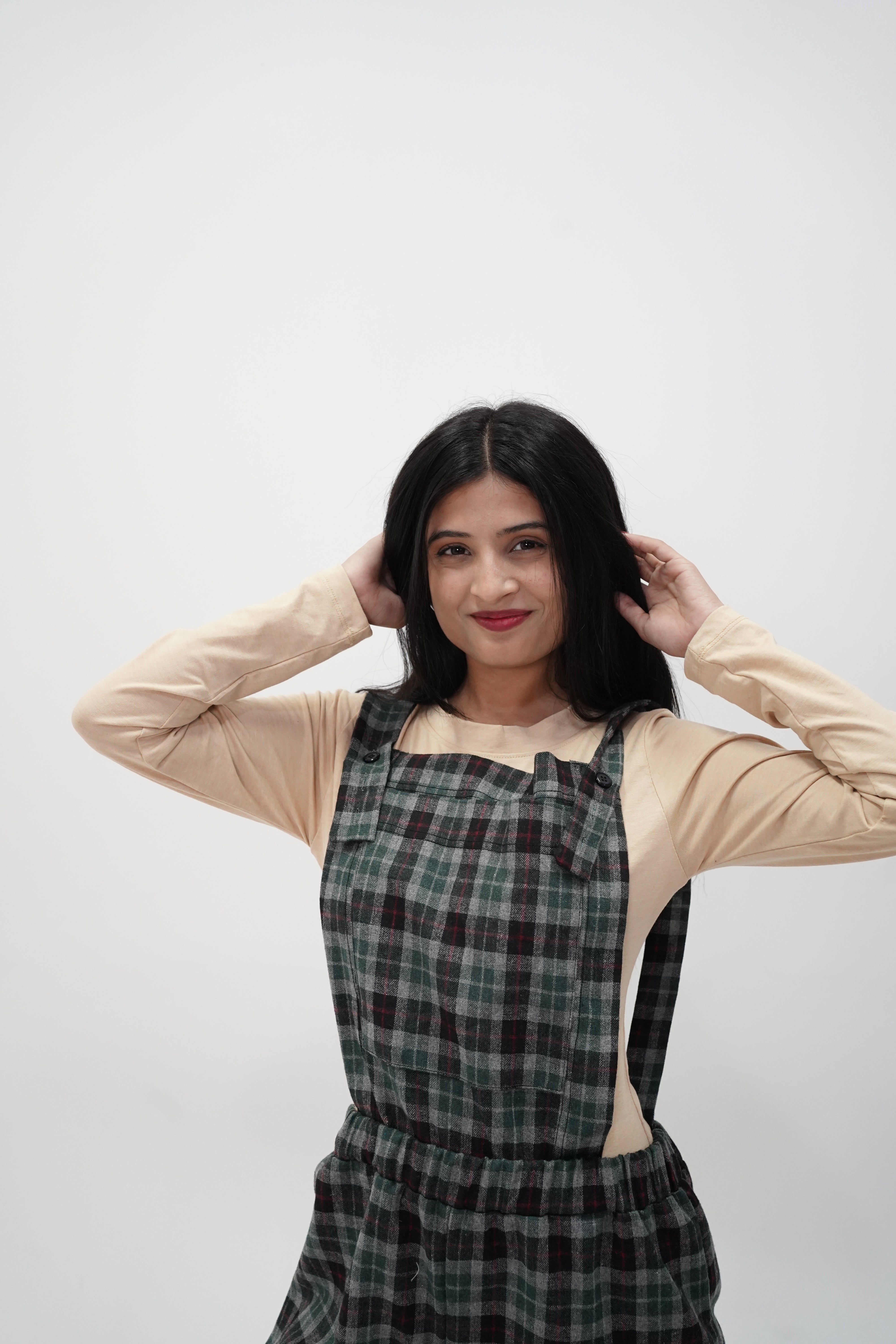 Preppy Countryside Checked Jumpsuit - Wool