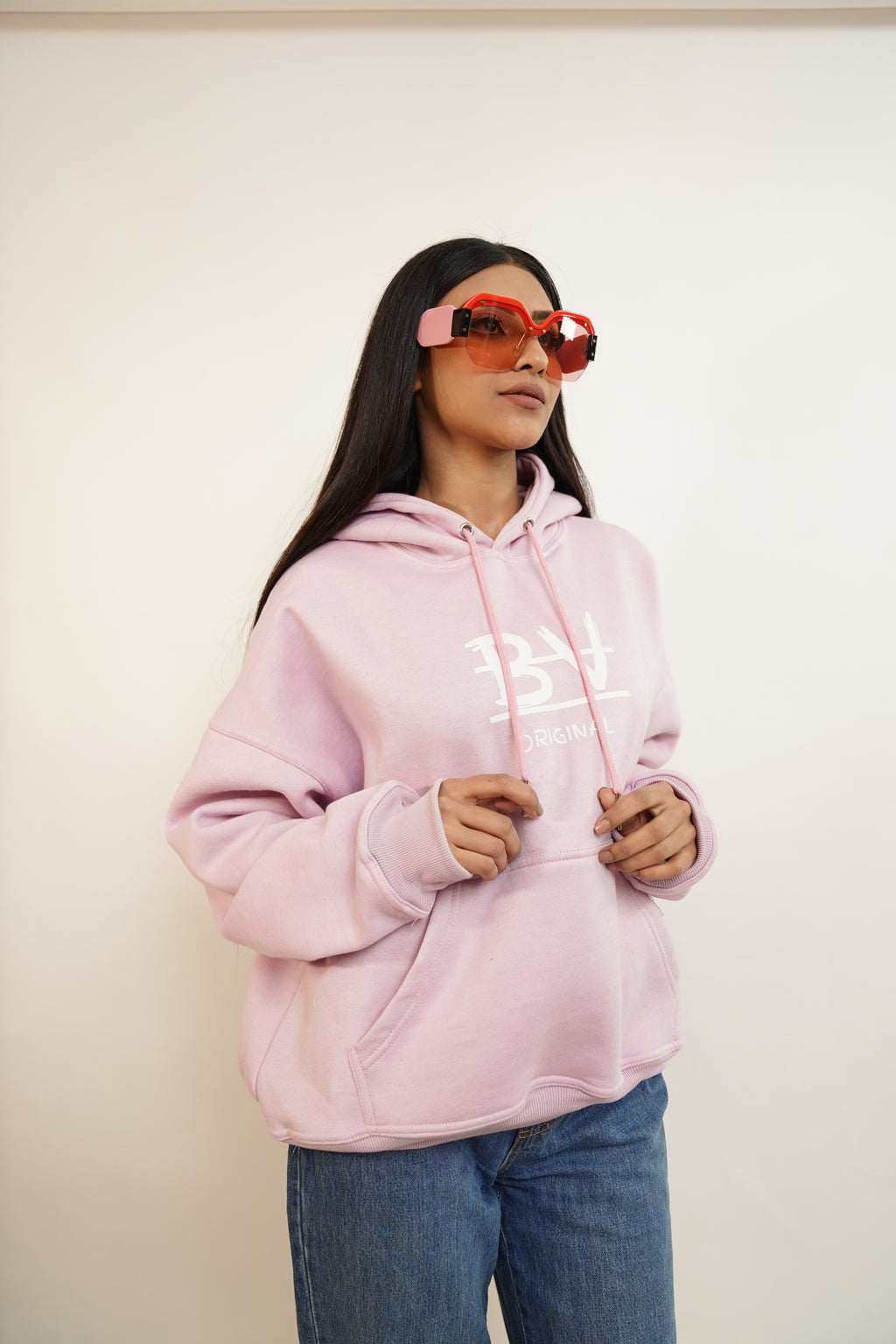 Bronco Light pink Hoodie 450 gsm
