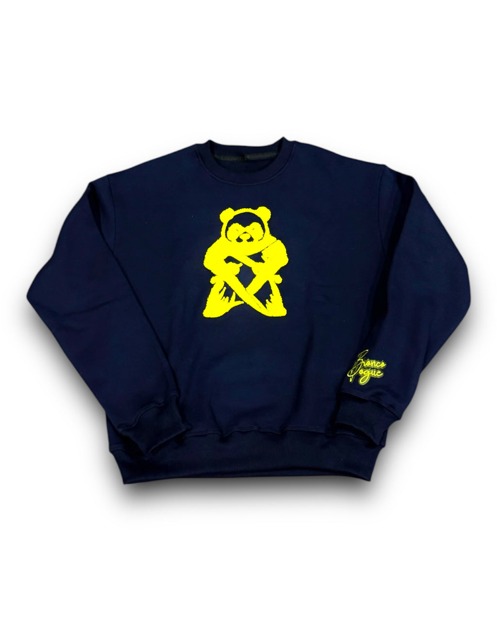 Psycho Bear Dark Blue fleece sweatshirt - 350 gsm - Bronco Vogue