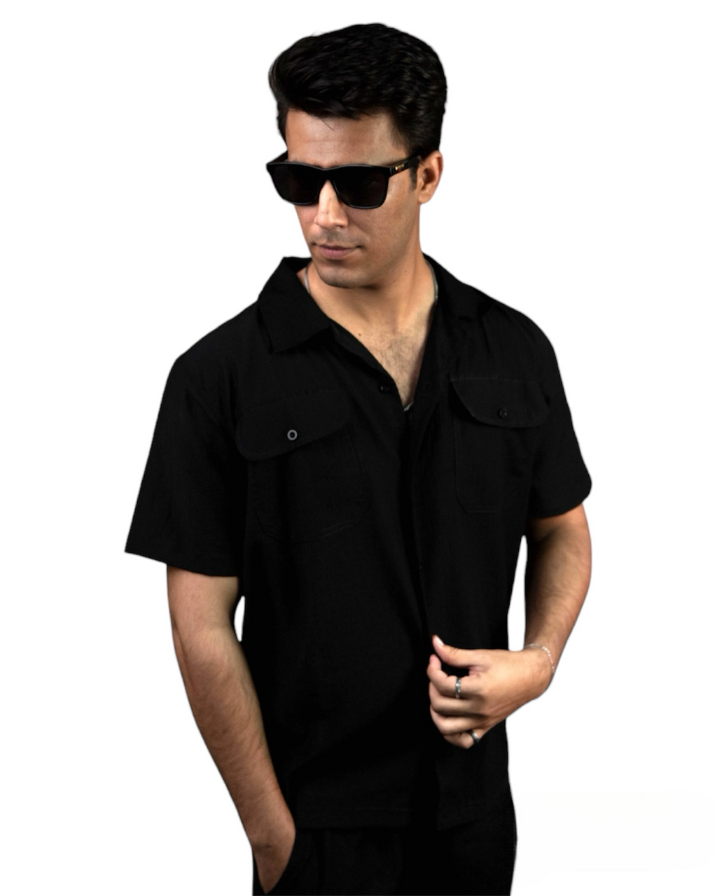 BV - Black Button Down Shirt - Bronco Vogue