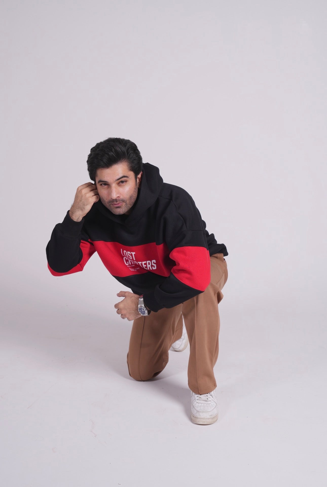 Lost Chapters Hoodie- Black Red panel