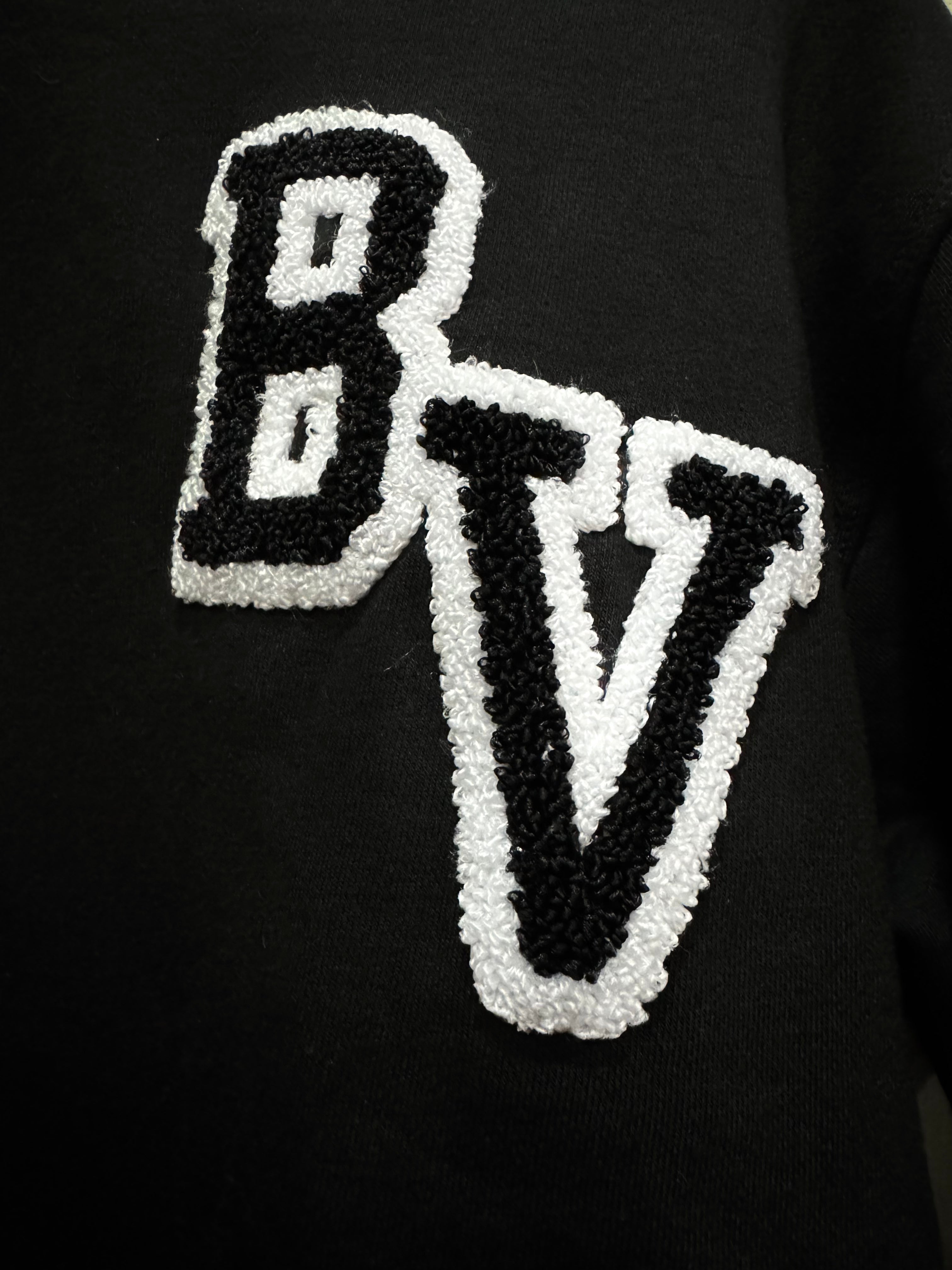 Varsity Terry Black Sweatshirt - 350 gsm.
