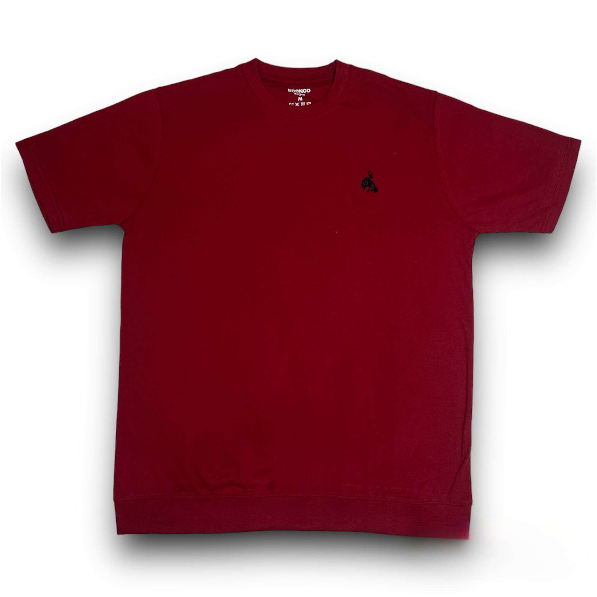 BV - Basic Cotton Tee Dark Red - Bronco Vogue
