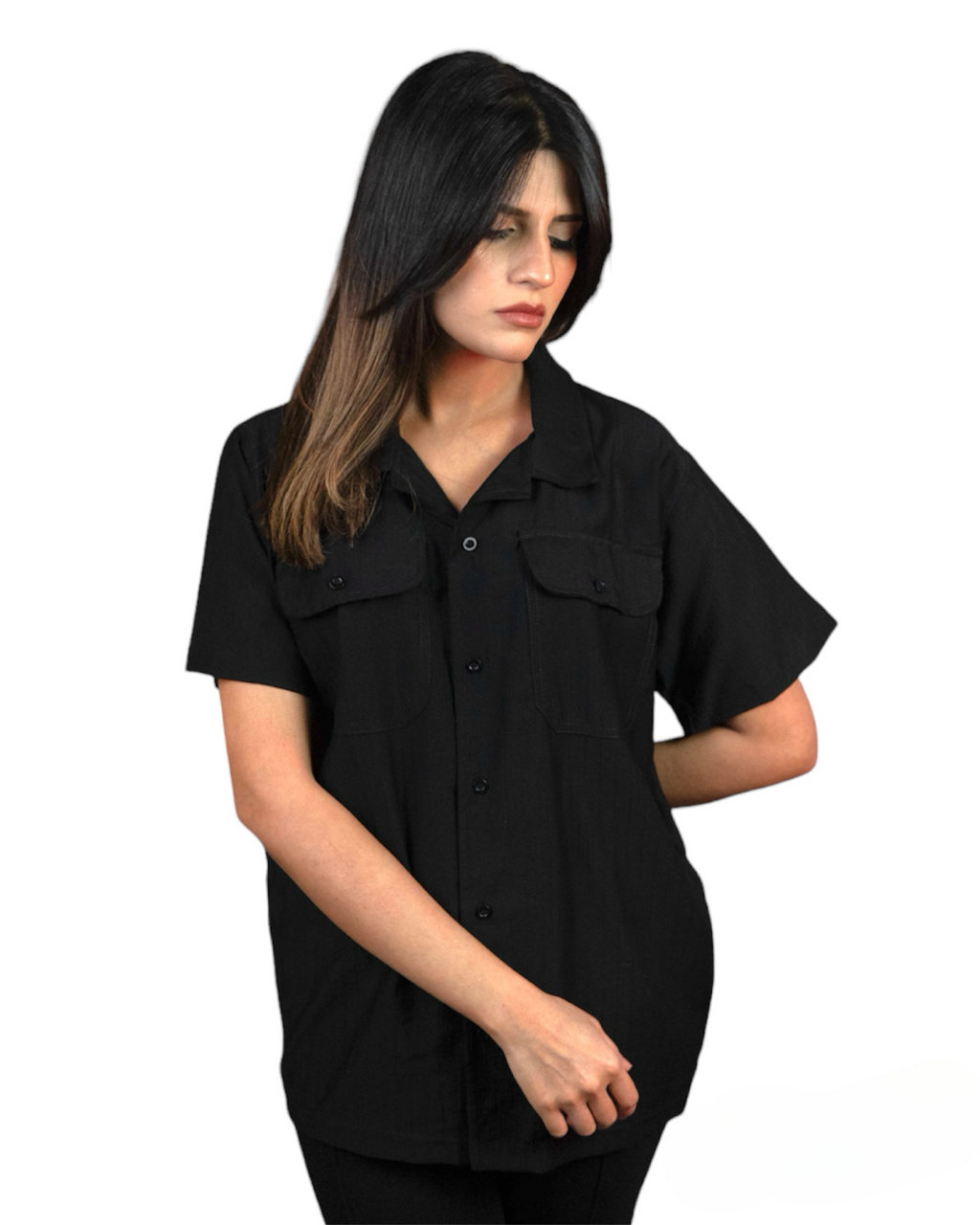 BV - HER Black Button Down Shirt - Bronco Vogue