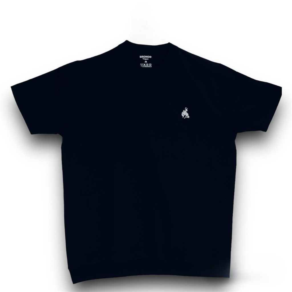 BV - Basic Cotton Tee Black - Bronco Vogue