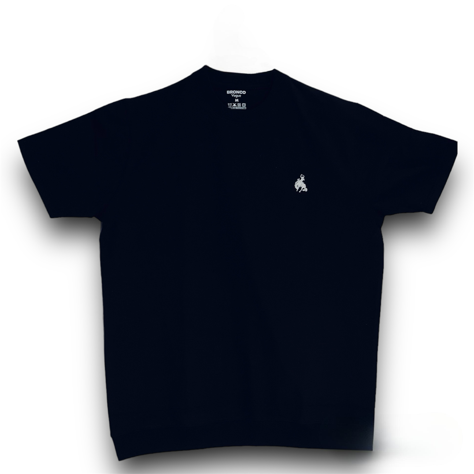 BV - Basic Cotton Tee Black - Bronco Vogue