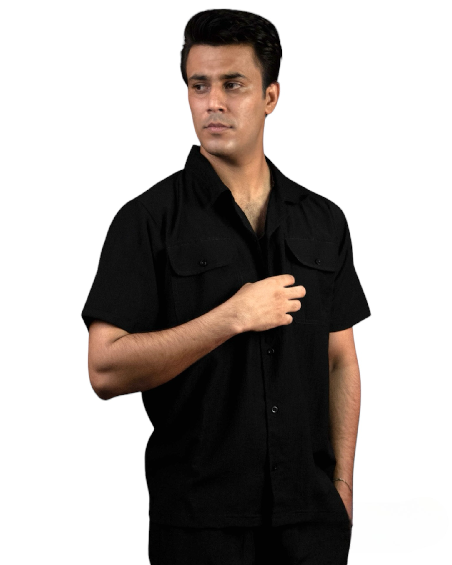 BV - Black Button Down Shirt - Bronco Vogue