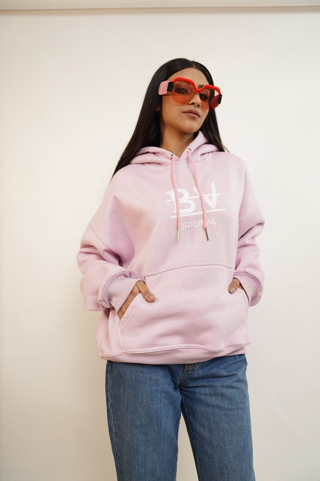 Bronco Light pink Hoodie 450 gsm