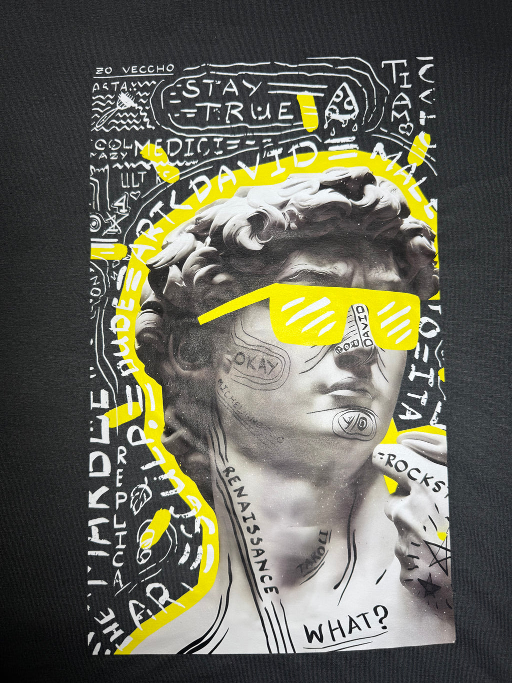 Oversized David with Glasses - Air Jet Cotton T-shirt