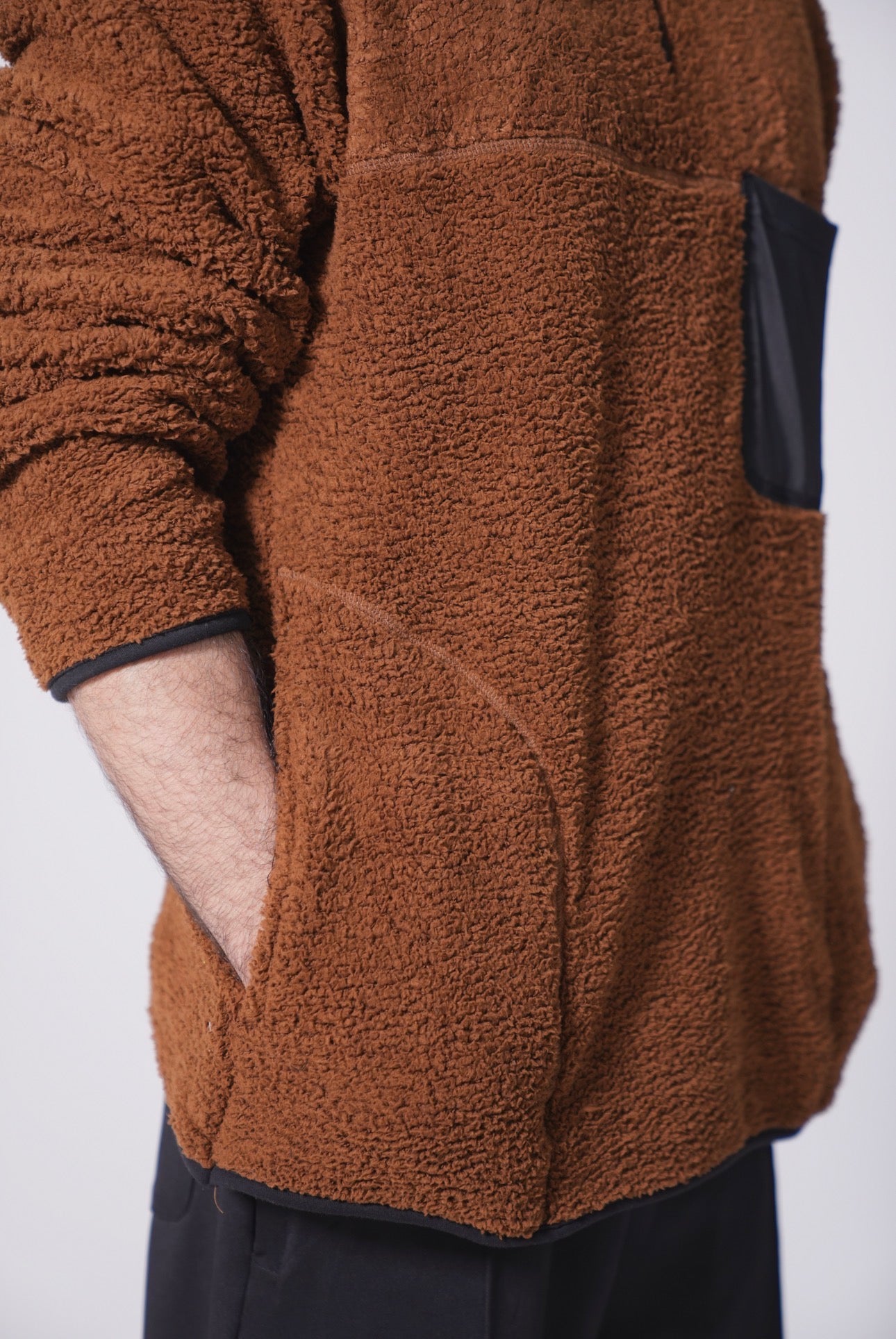 Half Zip Polar Fleece Pullover - Chest nut