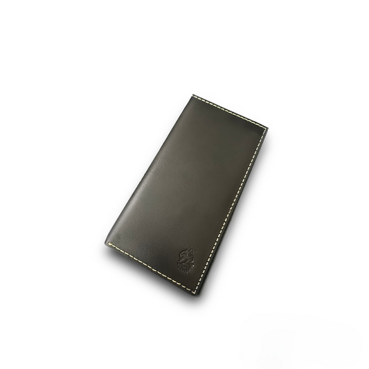 BV - Original Long Wallet with button Pocket Black - Bronco Vogue