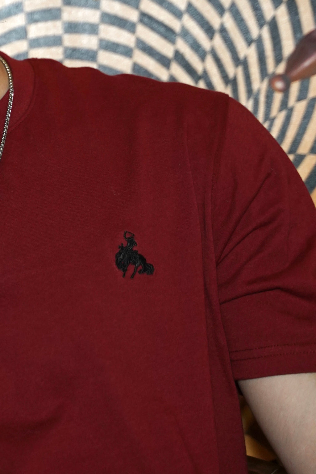 BV - Basic Cotton Tee Dark Red - Bronco Vogue