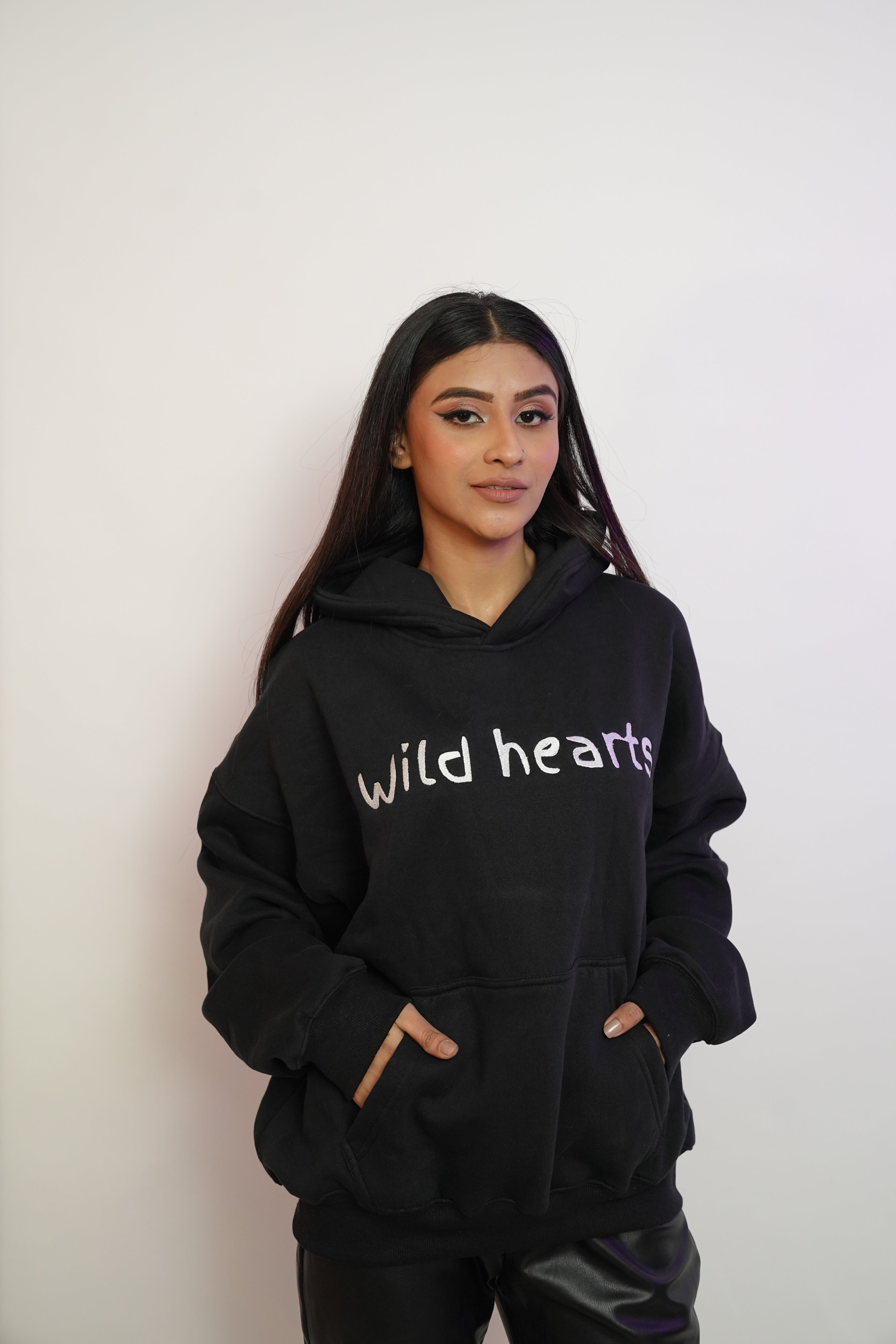 Watermelon Embroidered Black Hoodie - 500 gsm