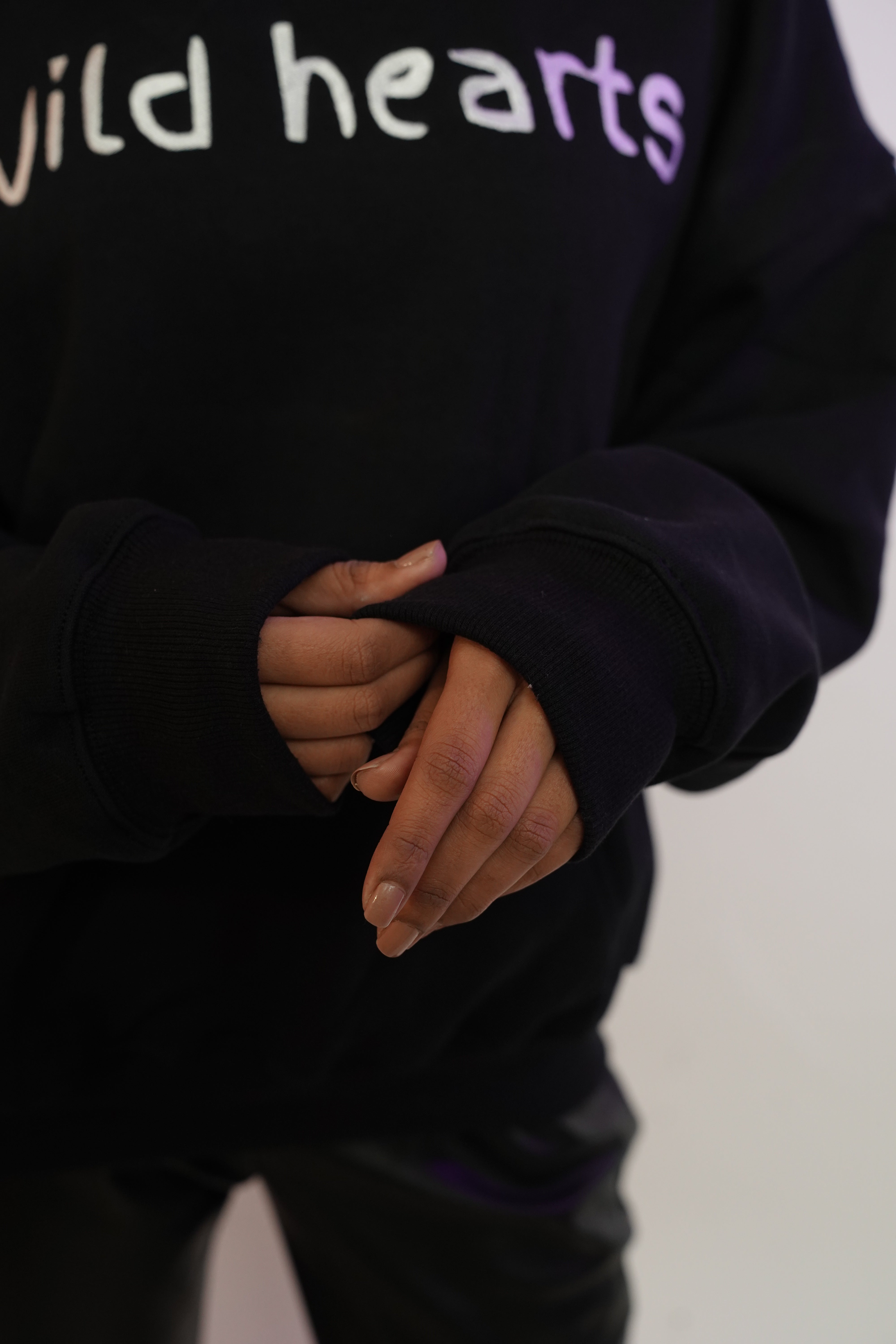 Watermelon Embroidered Black Hoodie - 500 gsm