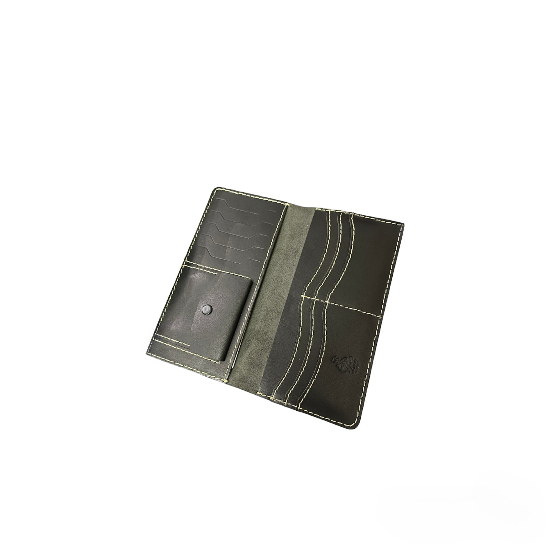 BV - Original Long Wallet with button Pocket Black - Bronco Vogue