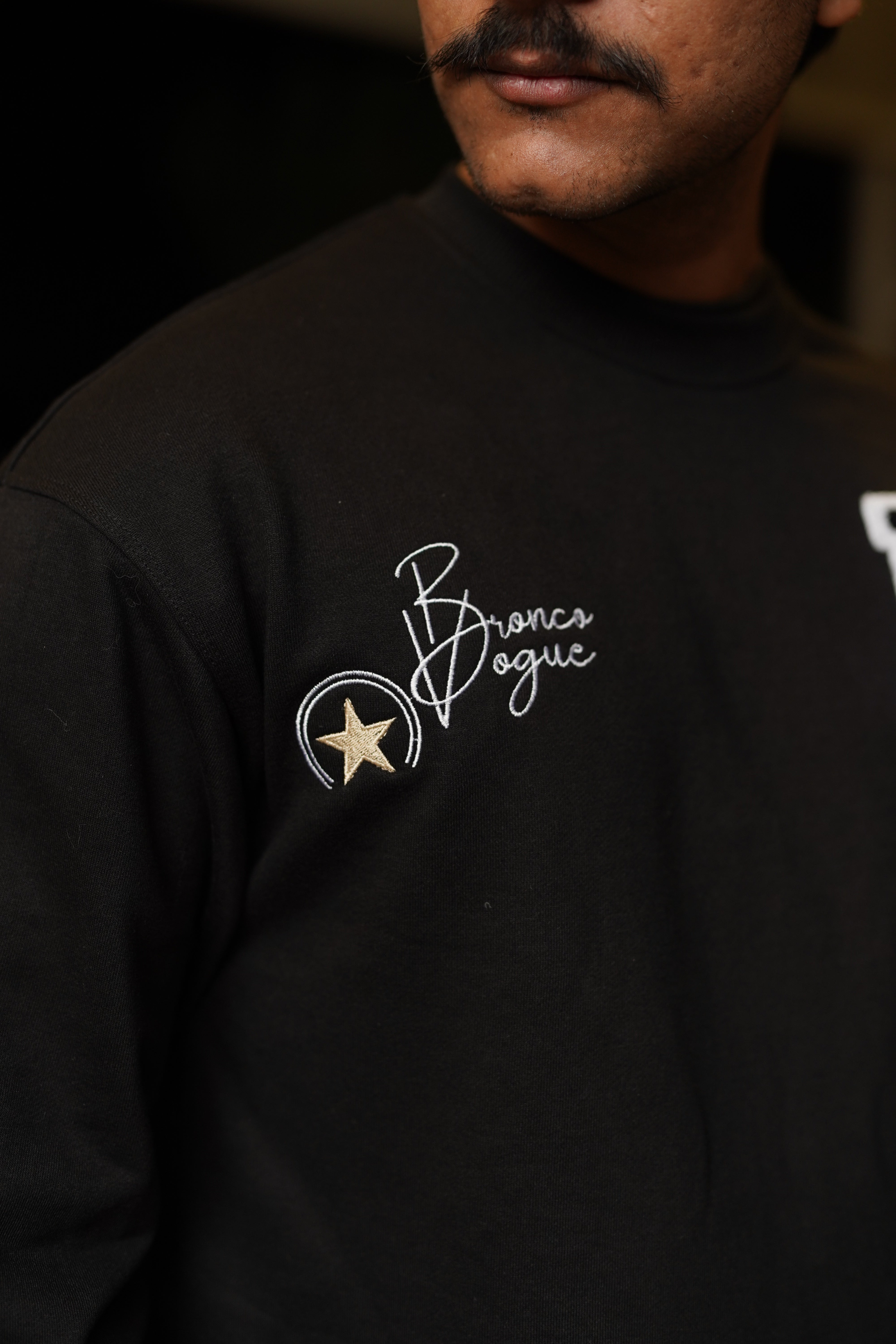 Varsity Terry Black Sweatshirt - 350 gsm.