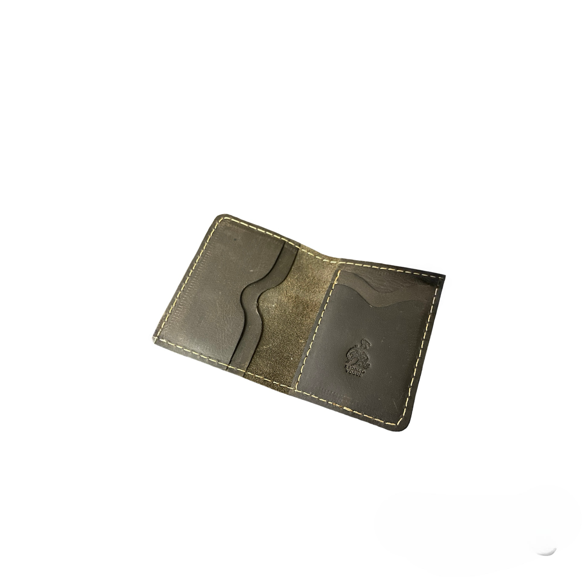 BV - Black Card Holder Wallet | Original Leather - Bronco Vogue