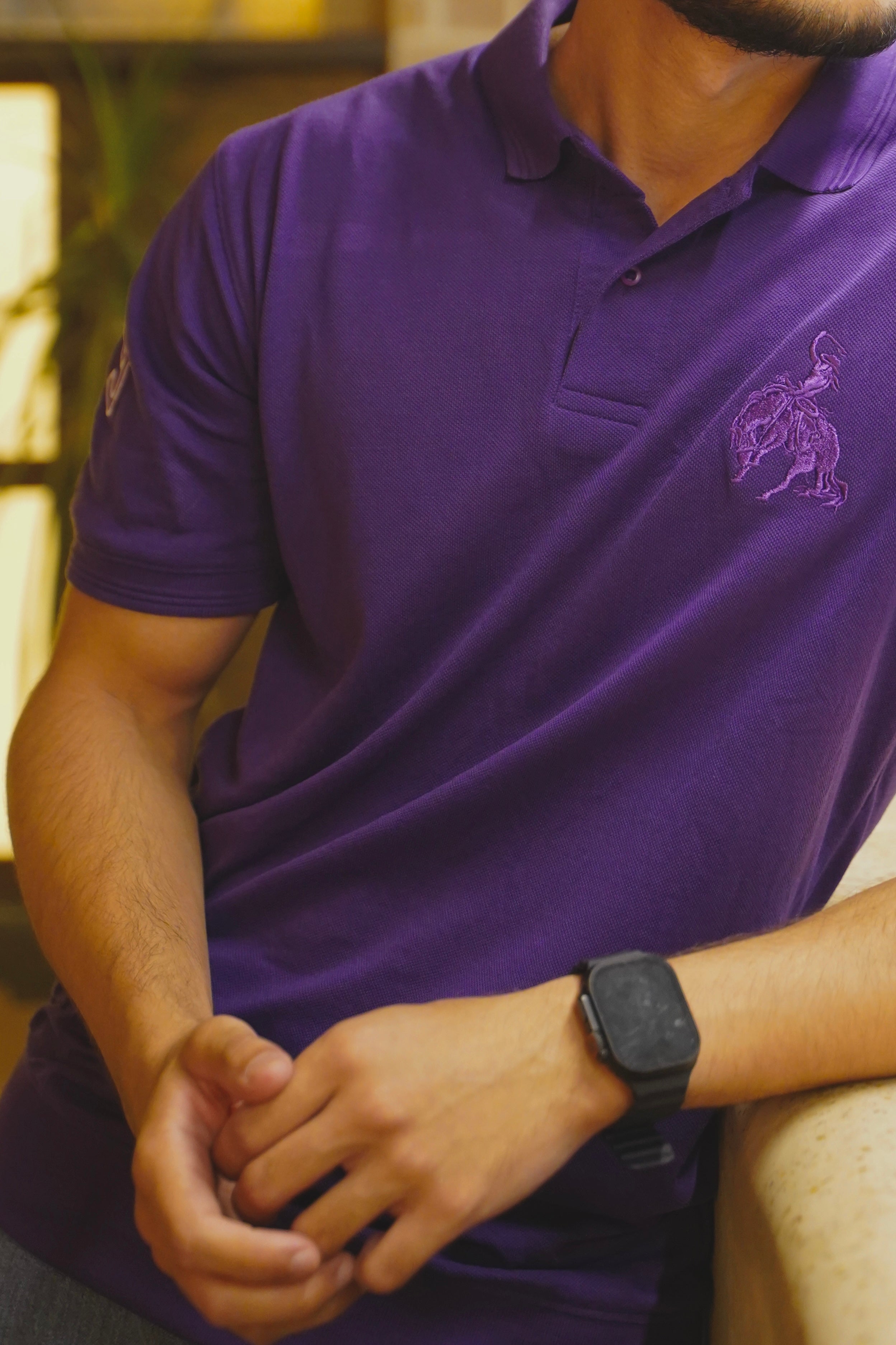 BV - Deep purple POLO shirt - Bronco Vogue