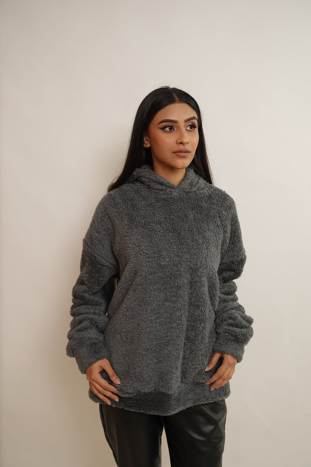 Sherpa hoodie - Bronco Vogue