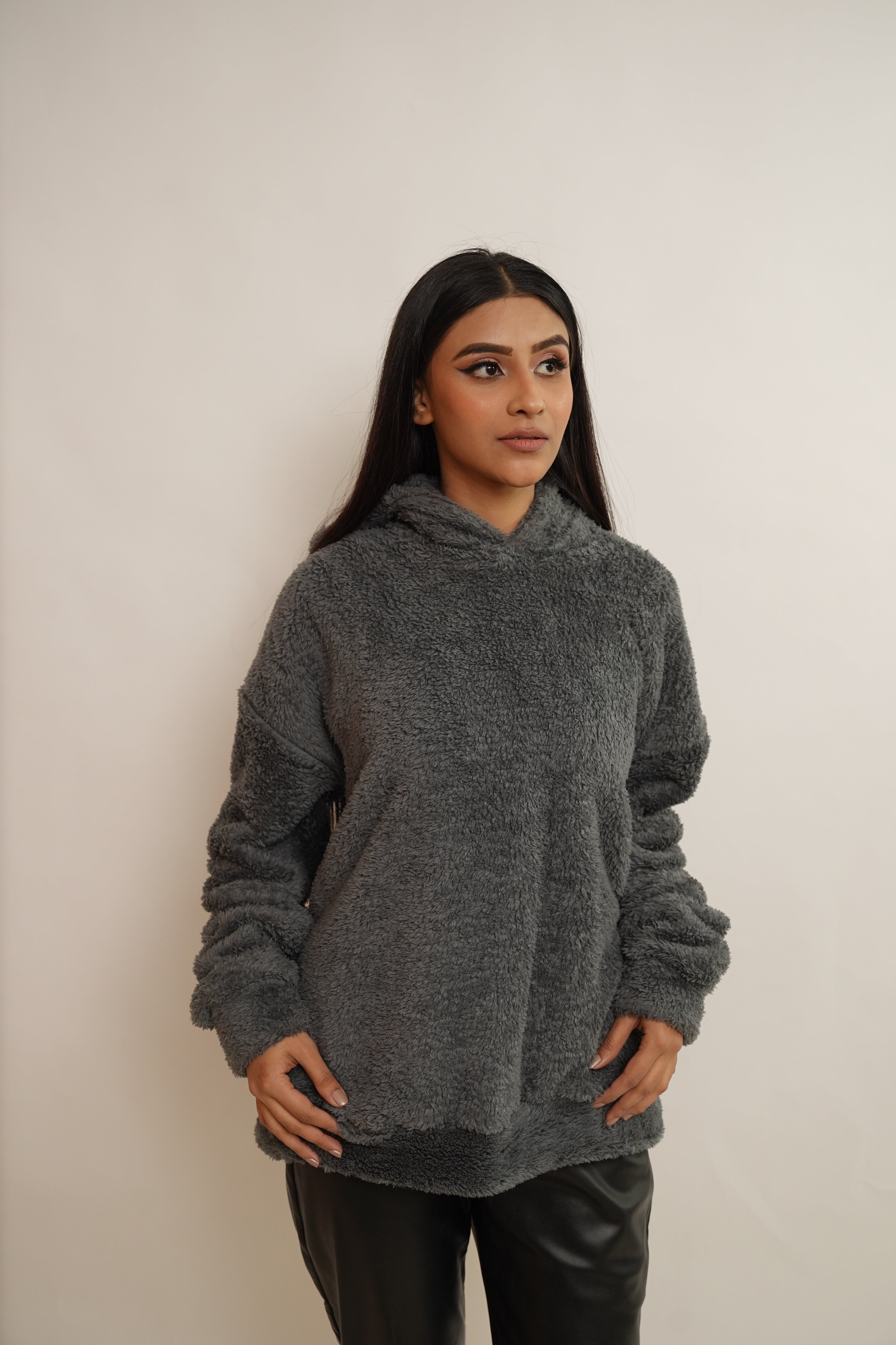 Sherpa hoodie - Bronco Vogue