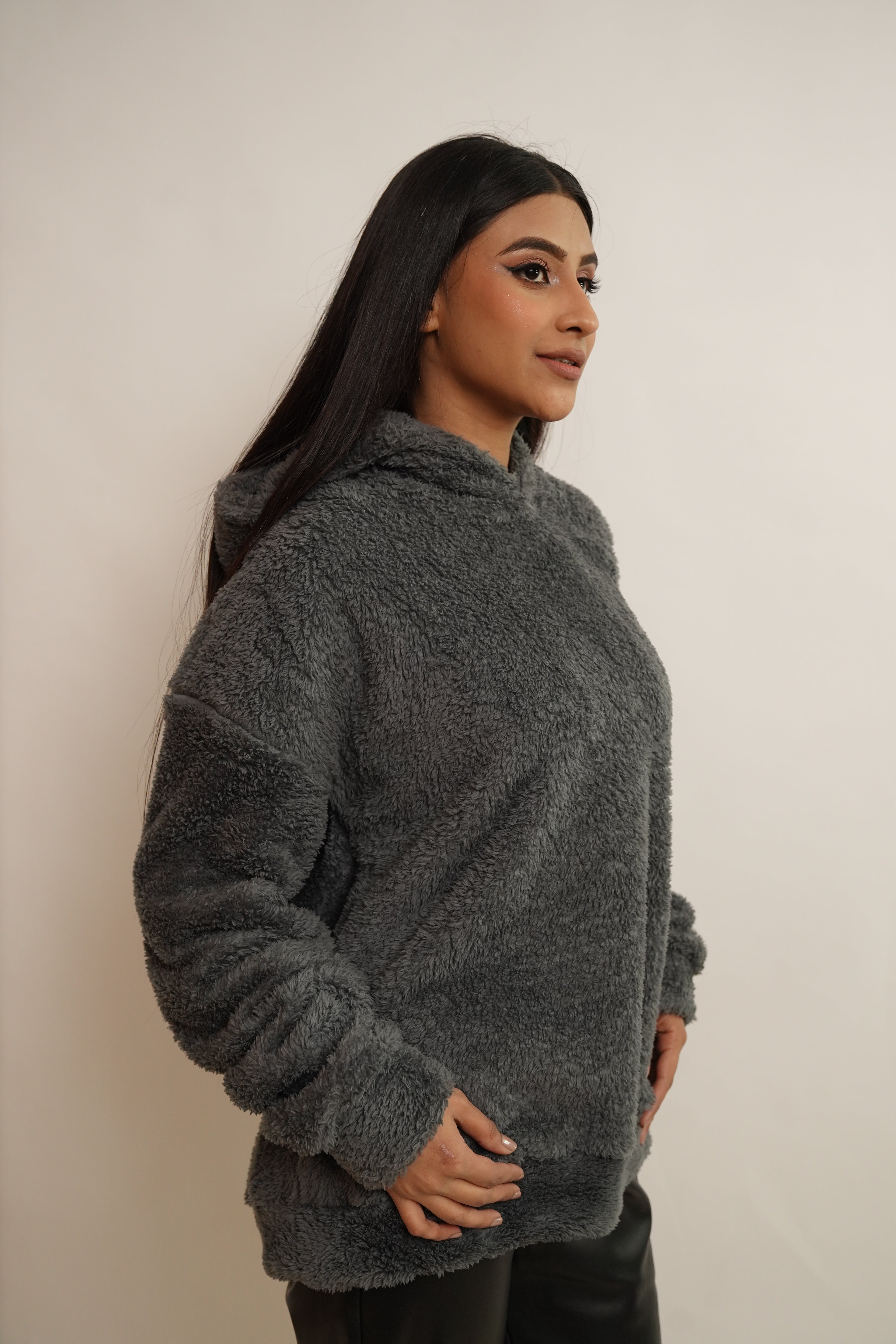 Sherpa hoodie - Bronco Vogue
