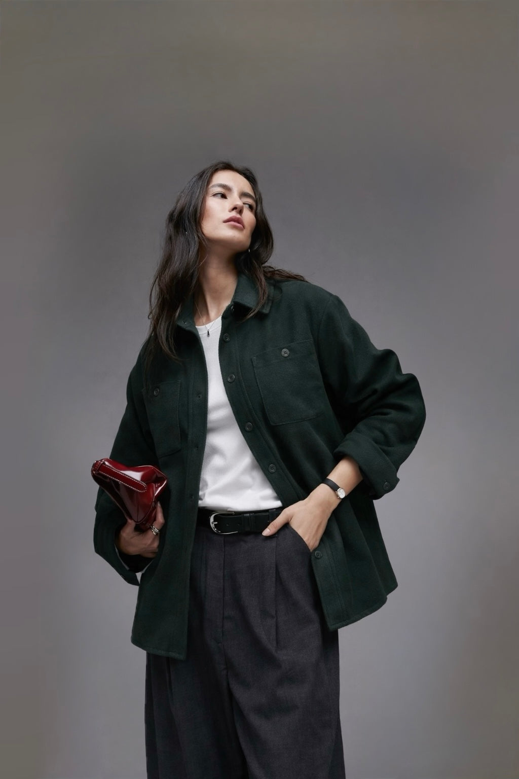 Midnight Green - Classic Shacket Women