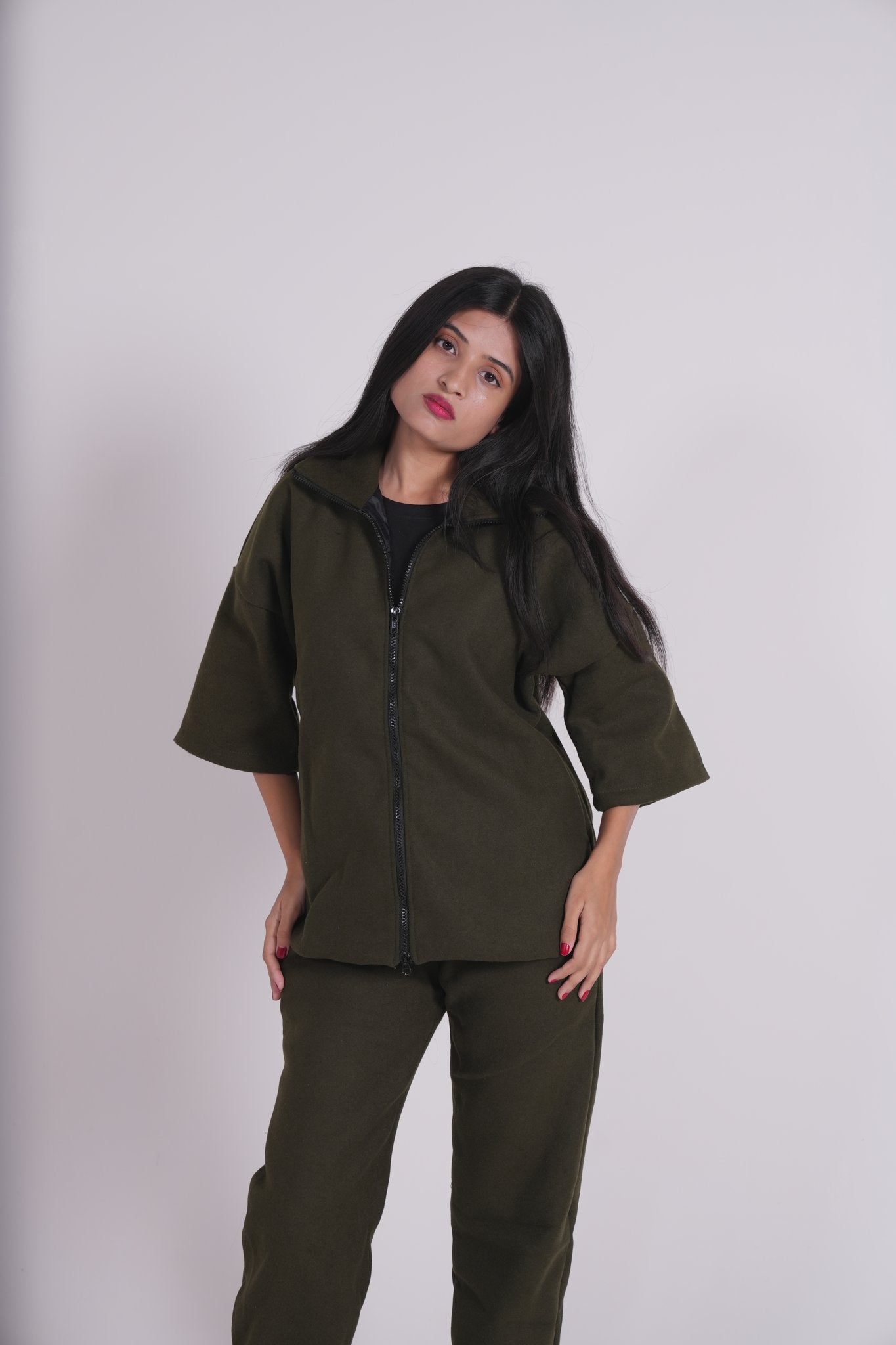 Green Wool Co-ord Set