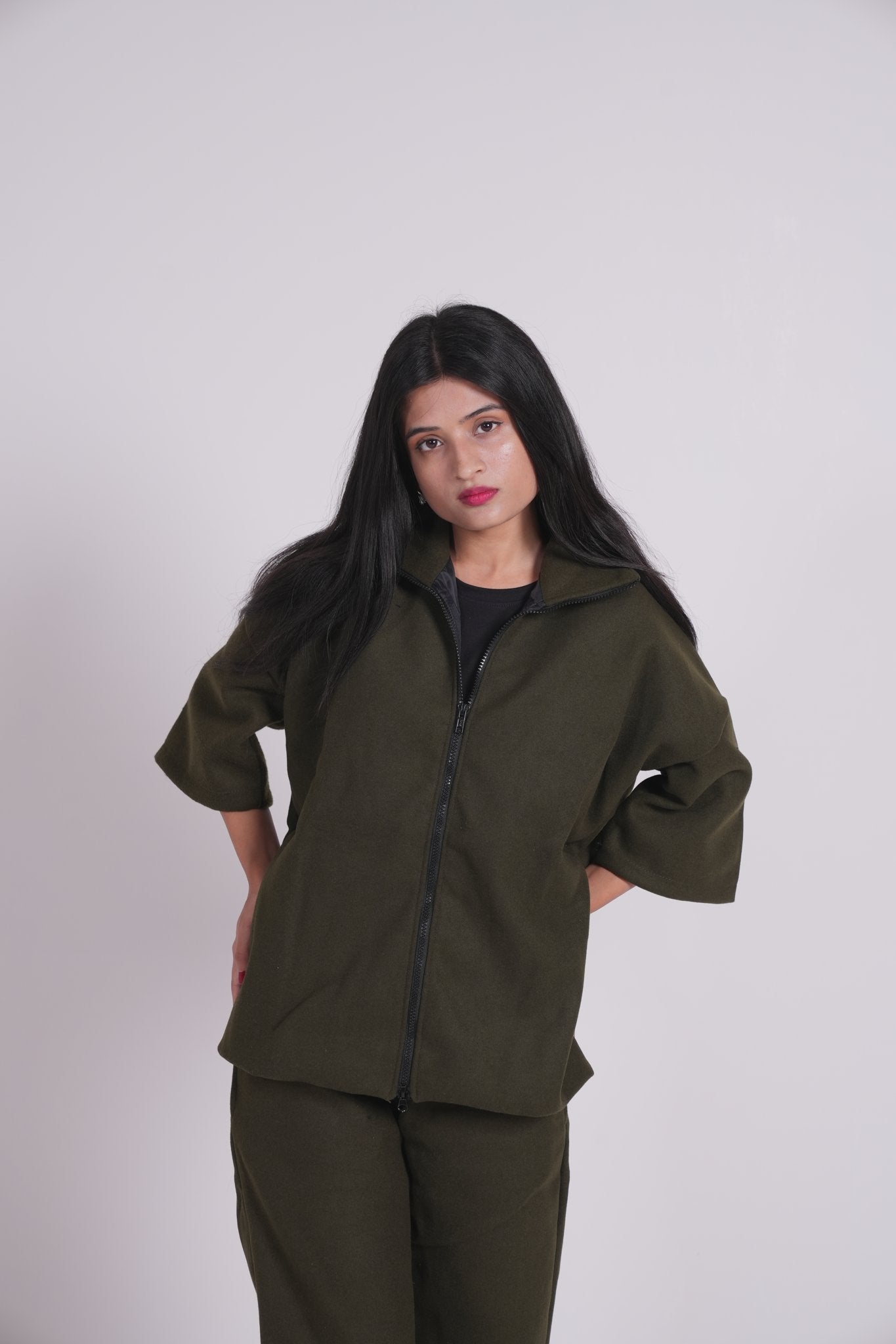 Green Wool Co-ord Set