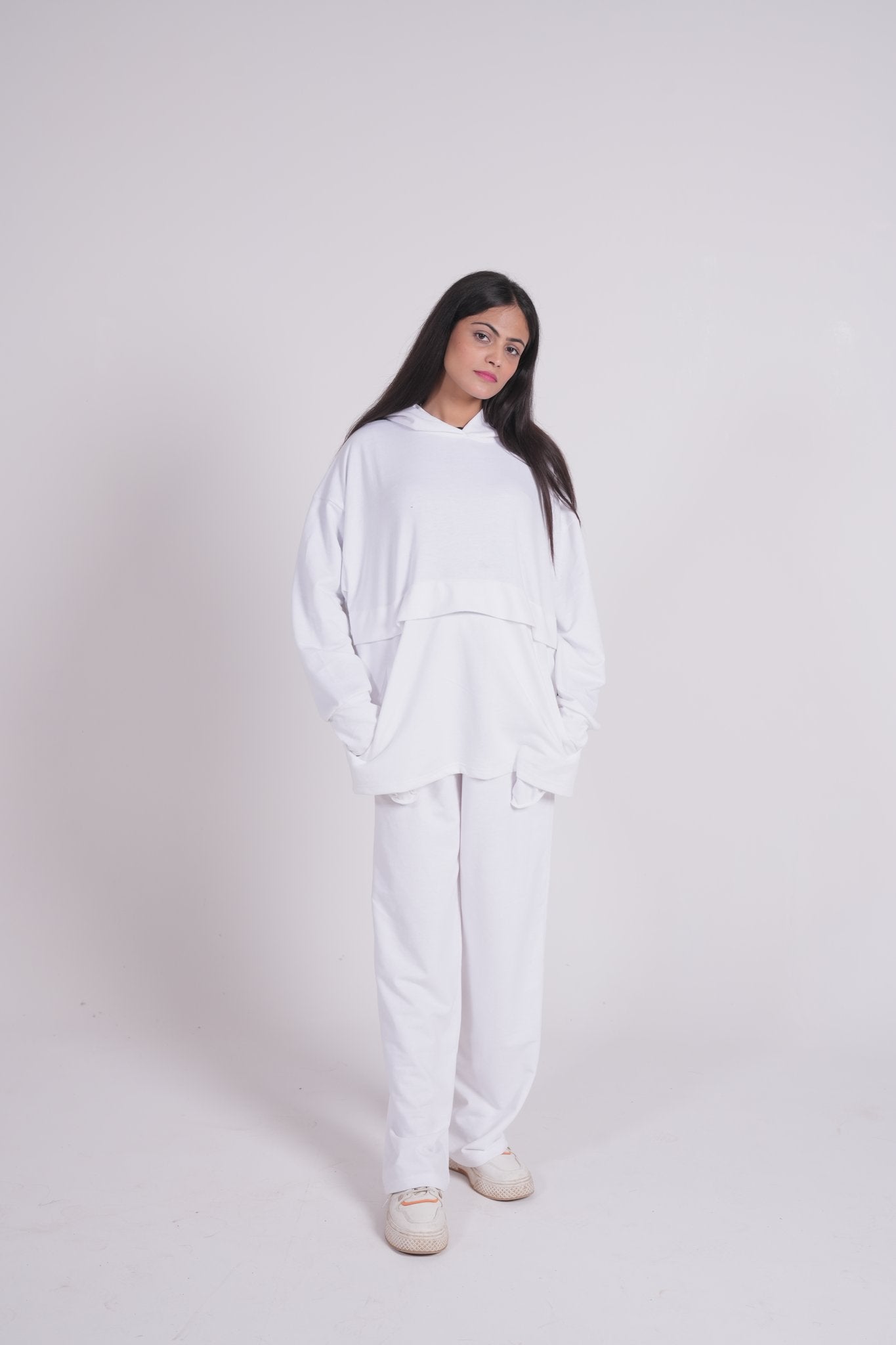 Terry White Straight Pants Relaxed