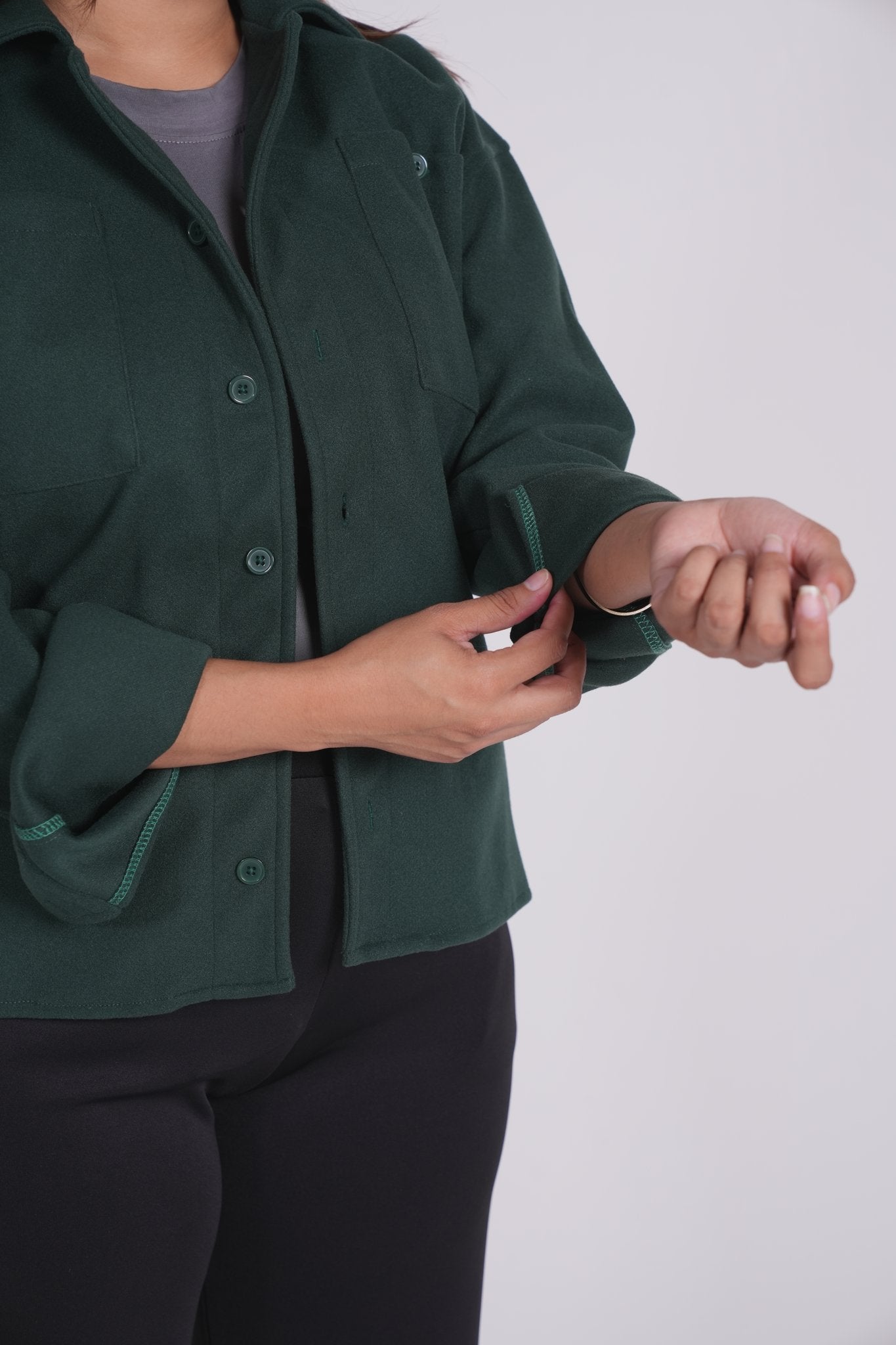 Midnight Green - Classic Shacket Women