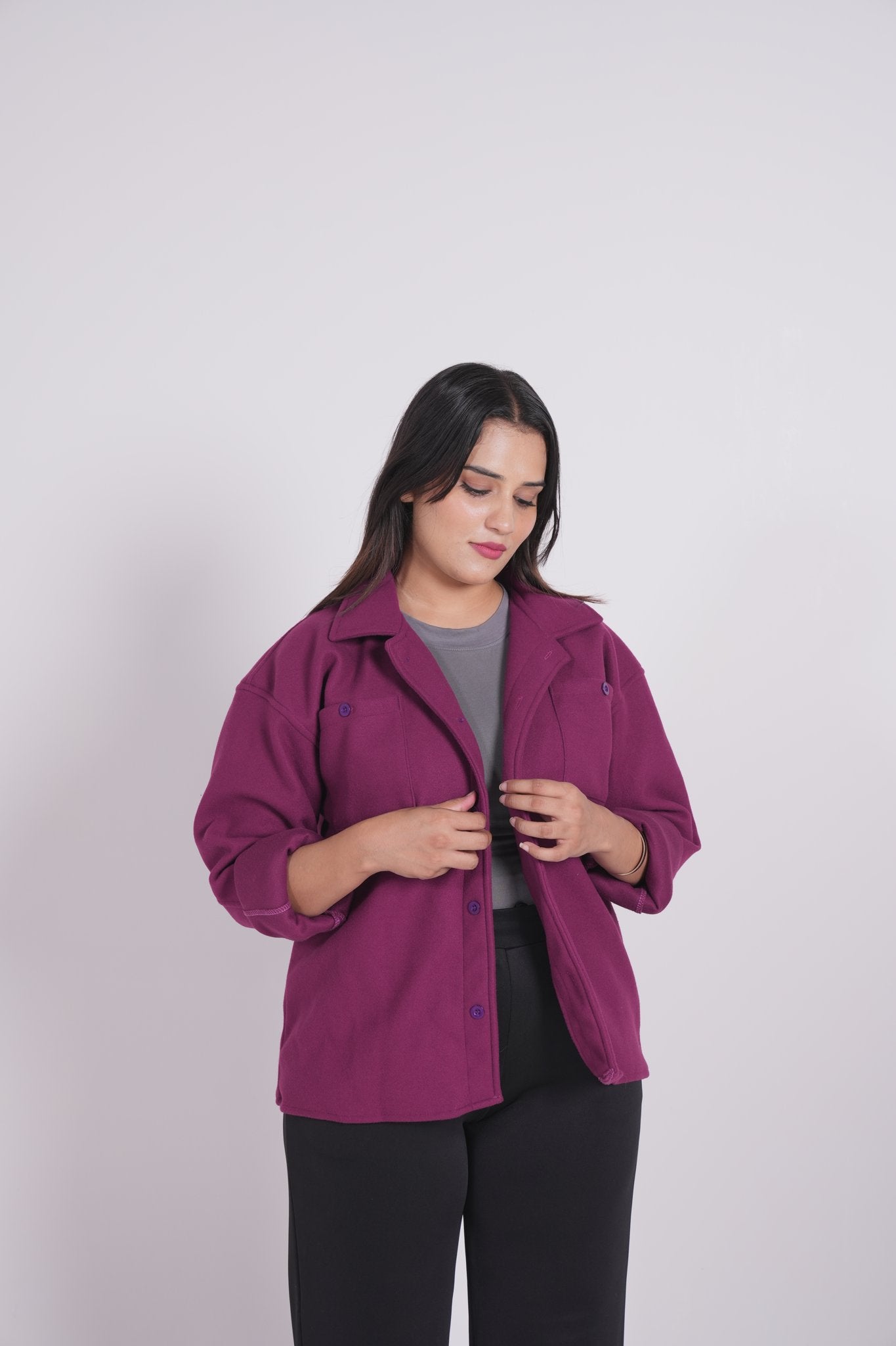 Deep Purple - Classic Shacket Women