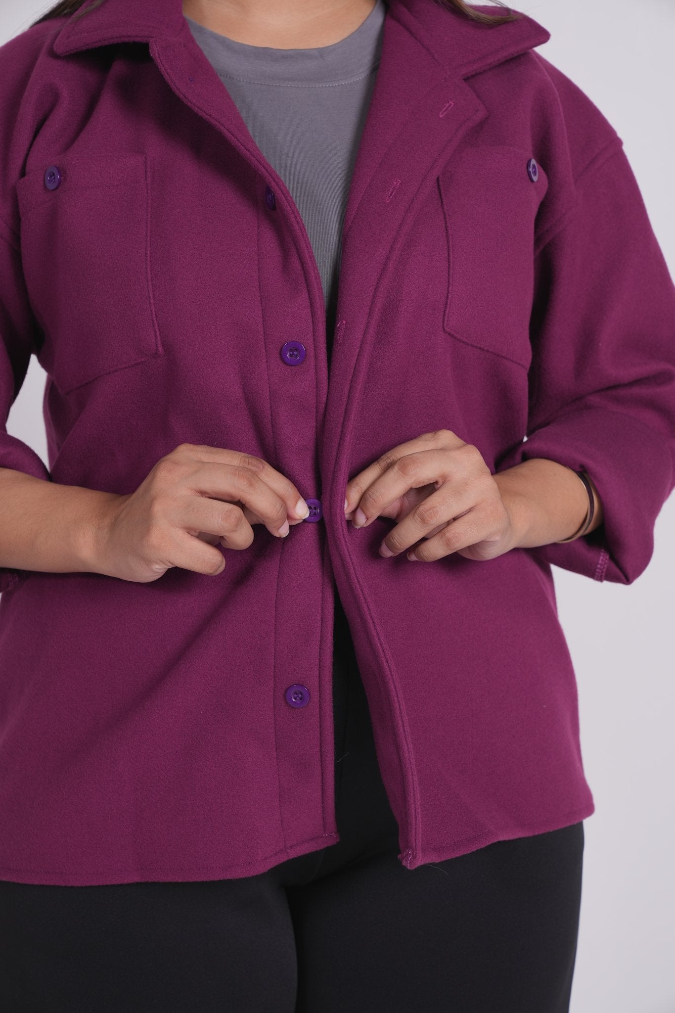 Deep Purple - Classic Shacket Women