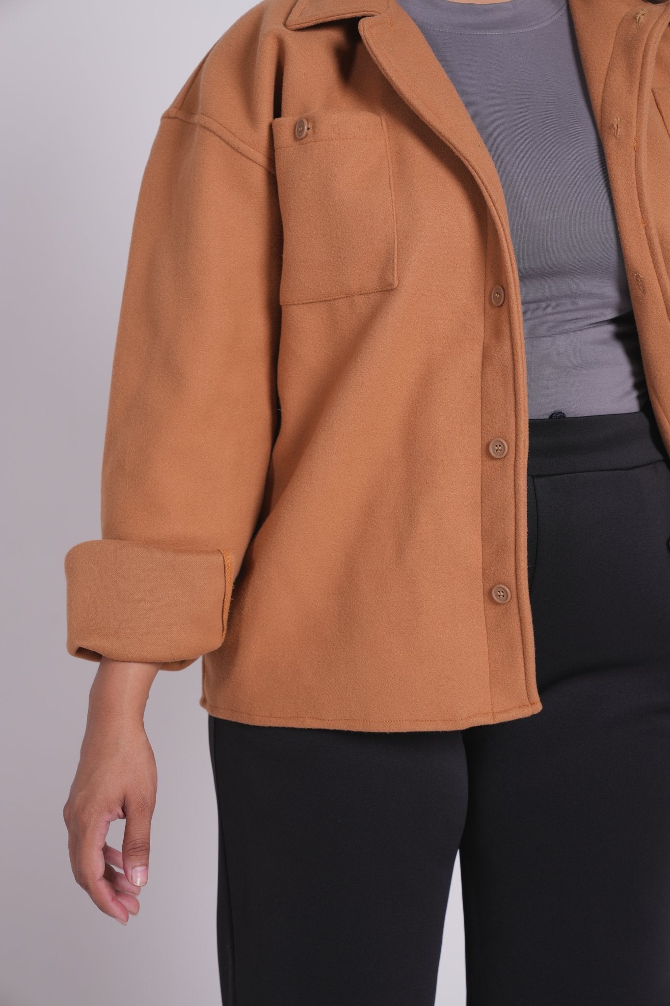 Camel - Classic Shacket Women