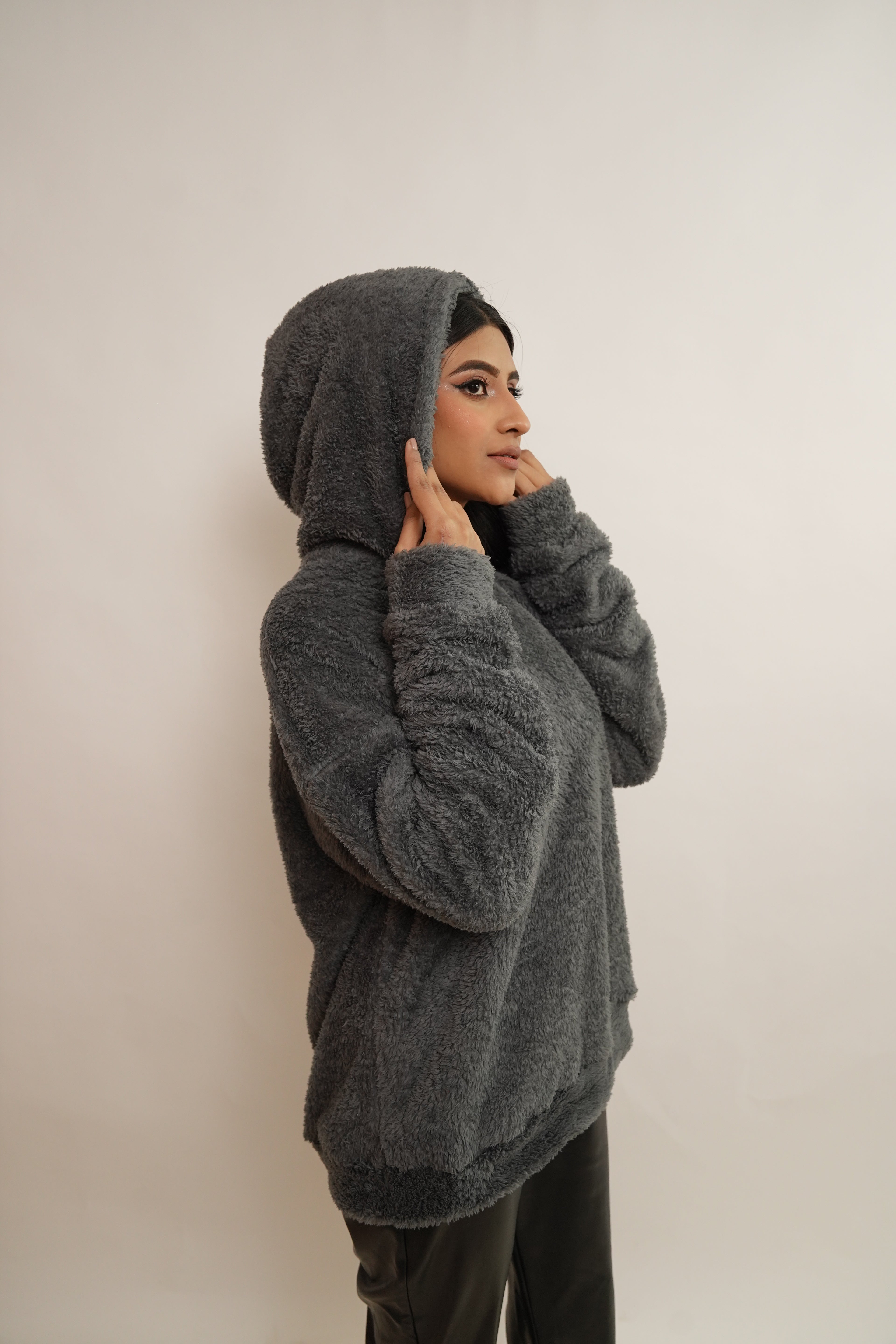 Sherpa hoodie - Bronco Vogue