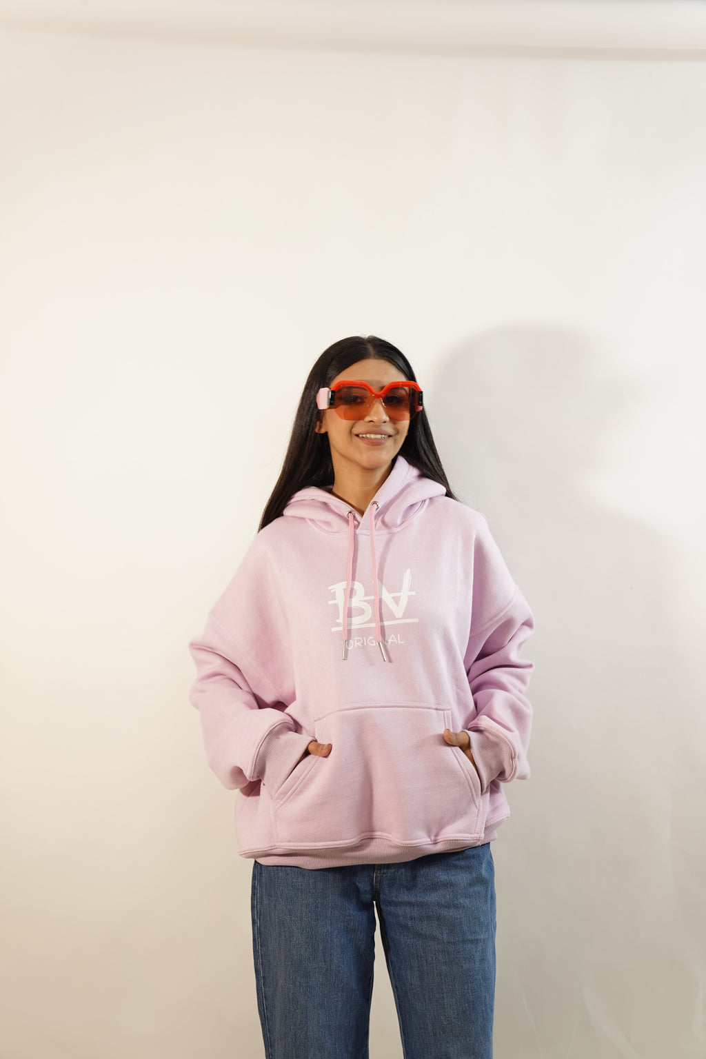 Bronco Light pink Hoodie 450 gsm