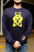 Psycho Bear Dark Blue fleece sweatshirt - 350 gsm