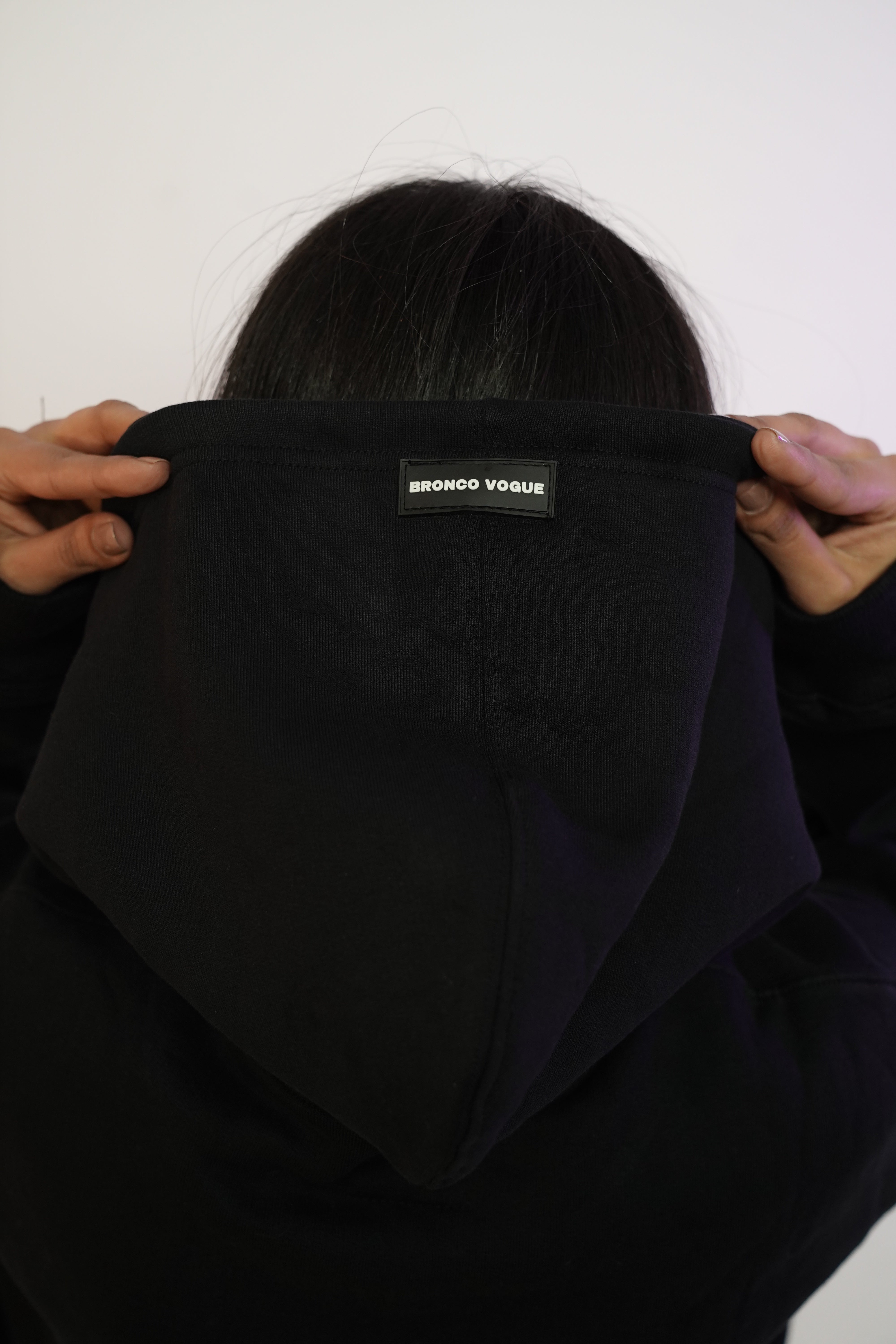 Watermelon Embroidered Black Hoodie - 500 gsm
