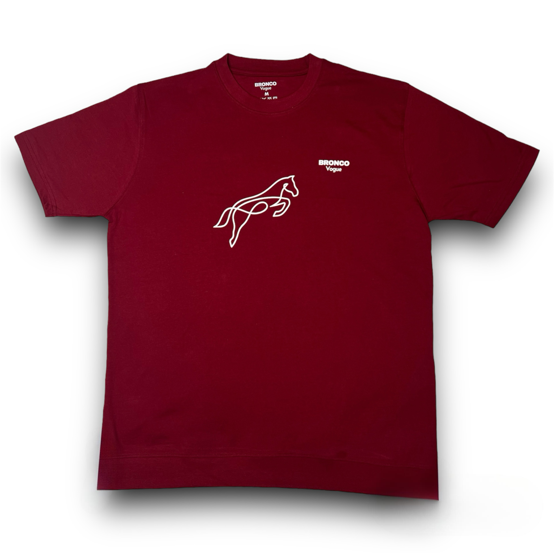 BV - Super Soft Cotton Tee Dark Red - Bronco Vogue
