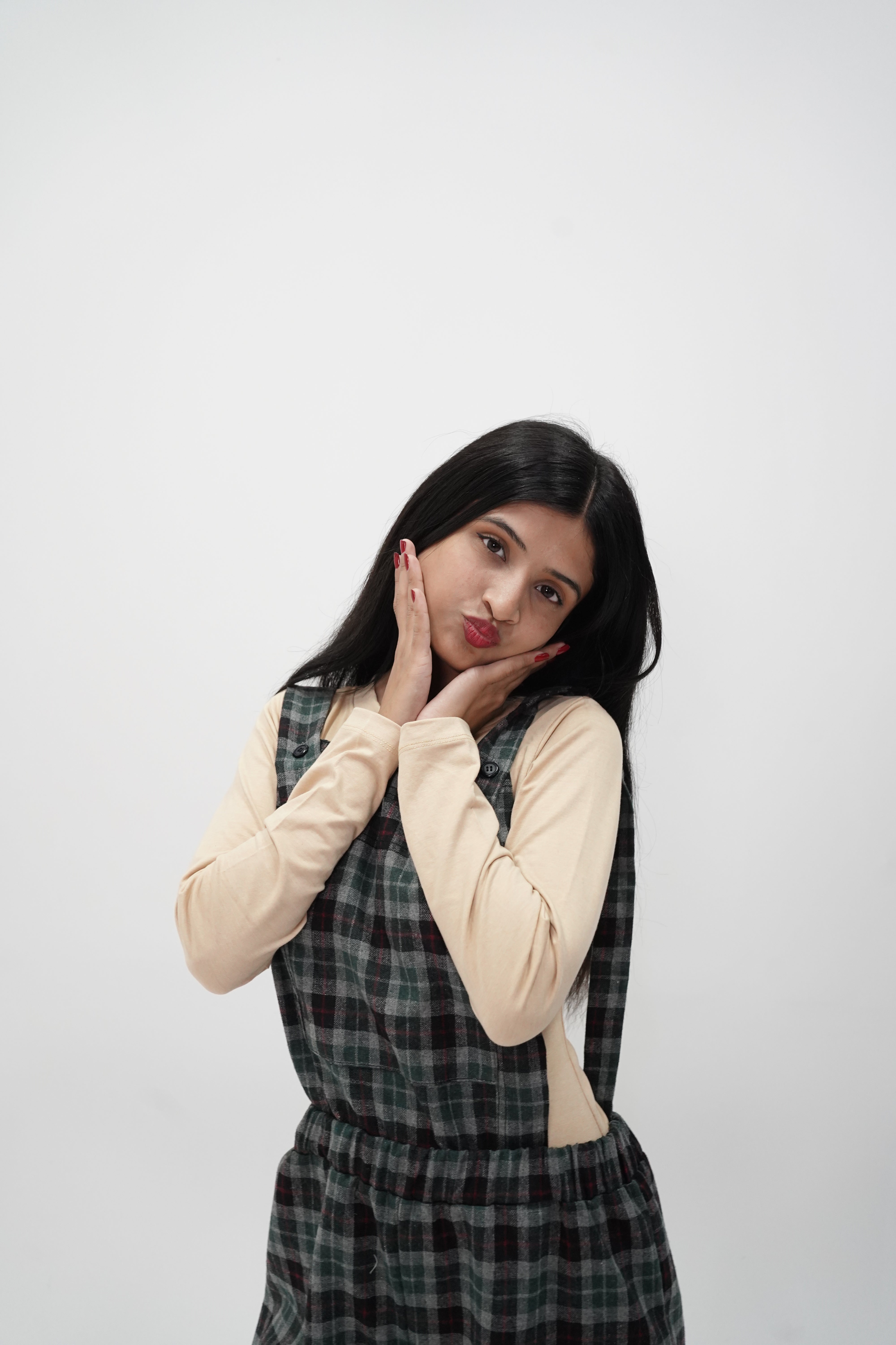 Preppy Countryside Checked Jumpsuit - Wool