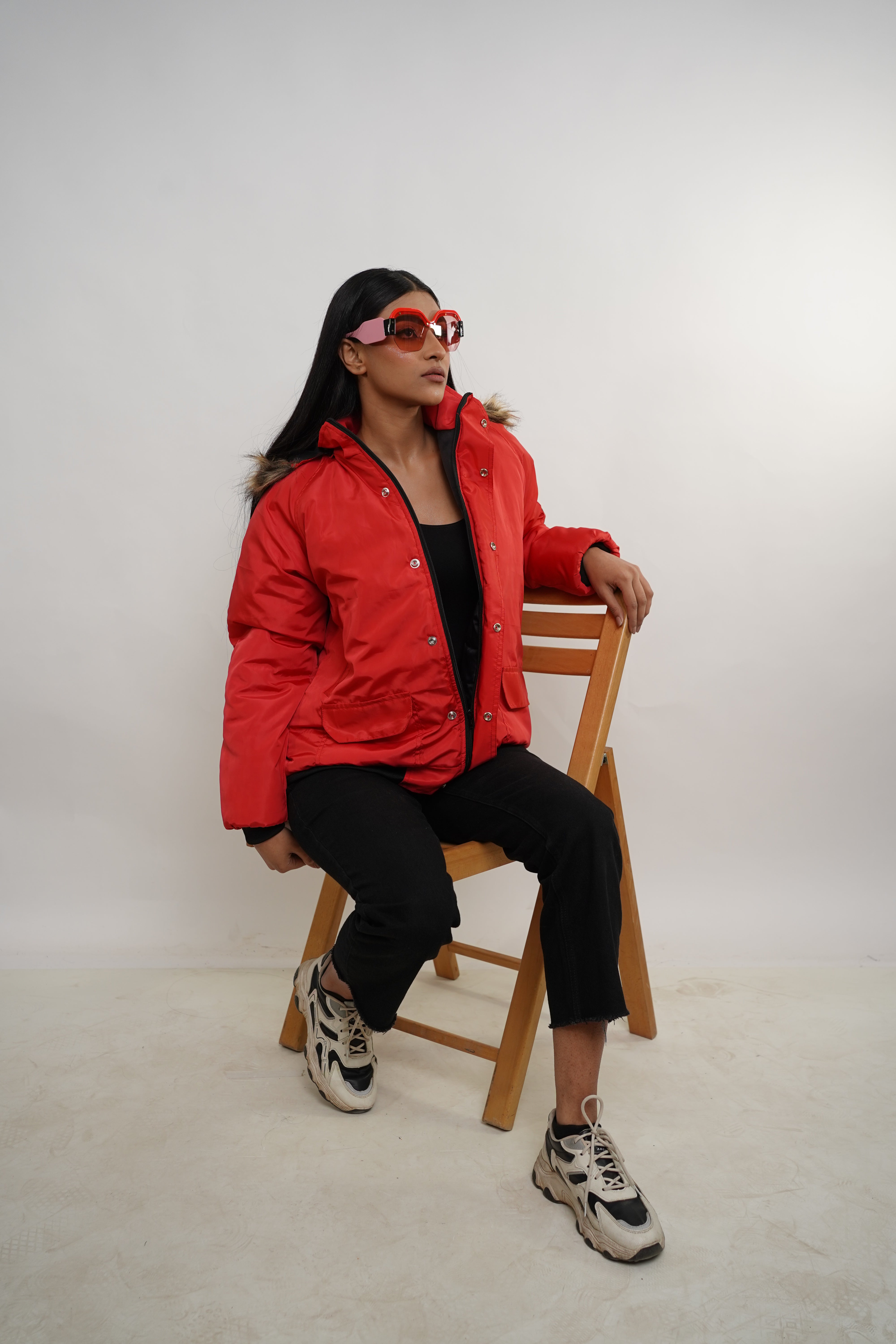 Minus - Fur hoodie puffer jacket