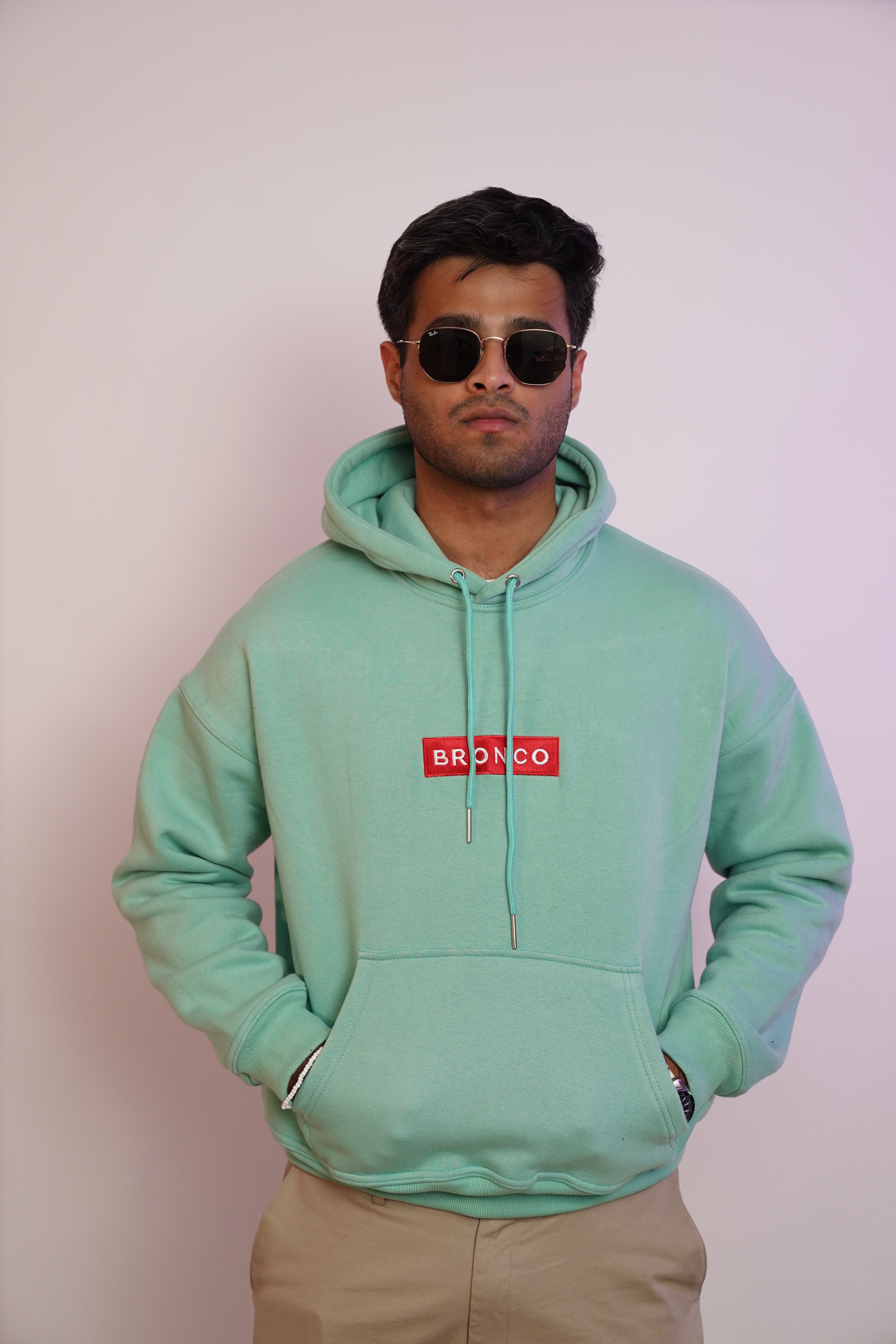 Fleece Mint Green Hoodie - 450 gsm