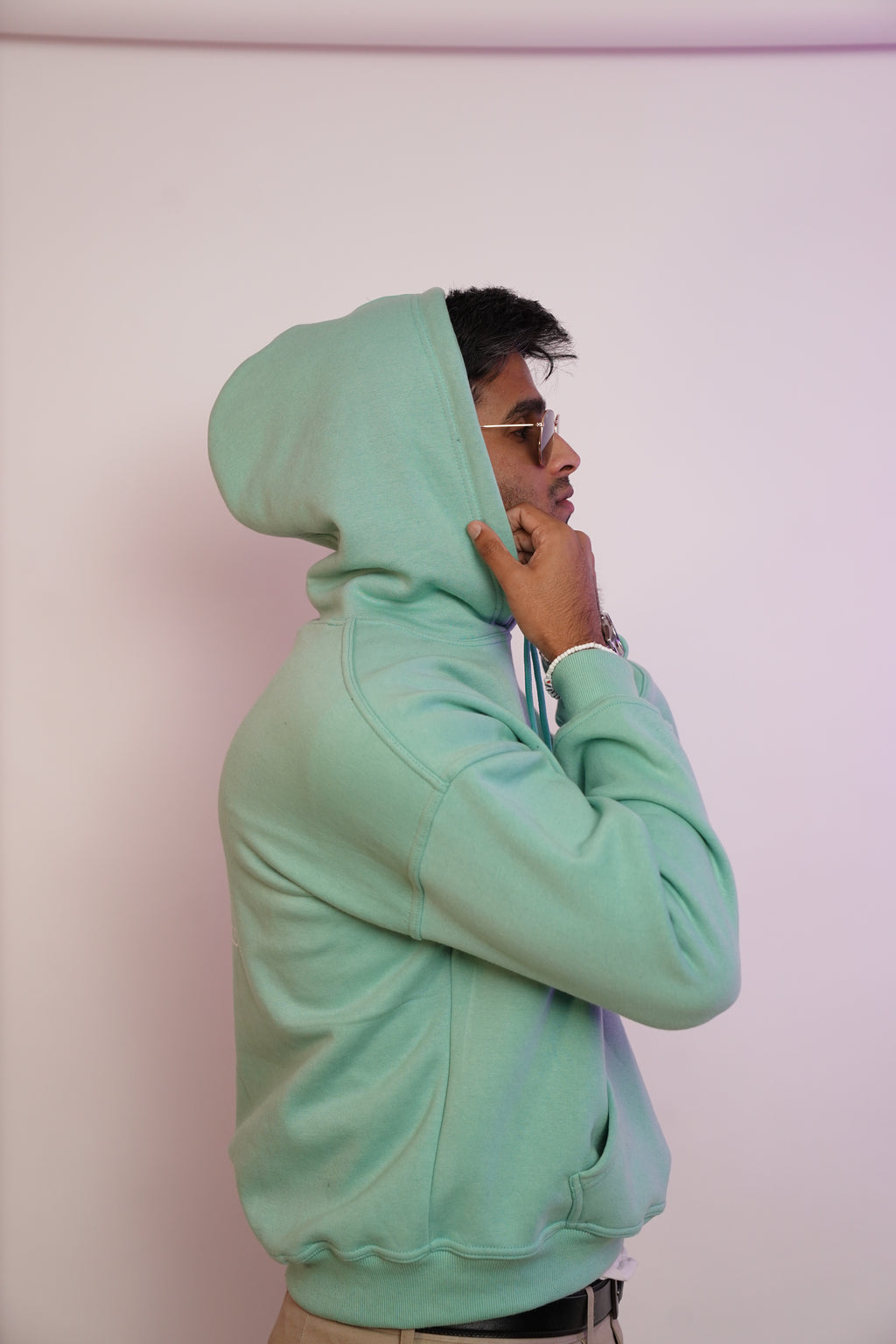Fleece Mint Green Hoodie - 450 gsm