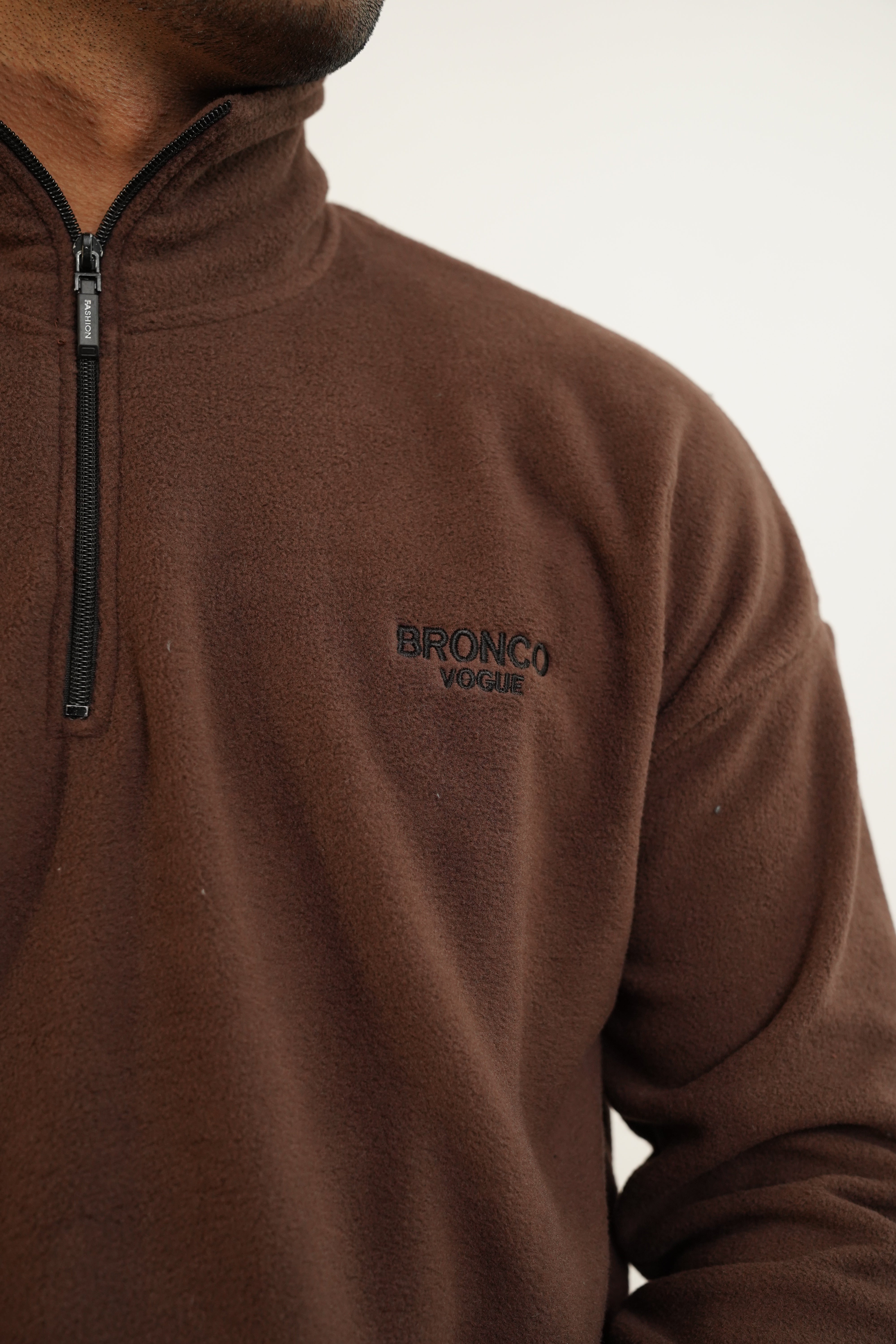 polar brown zip shirt