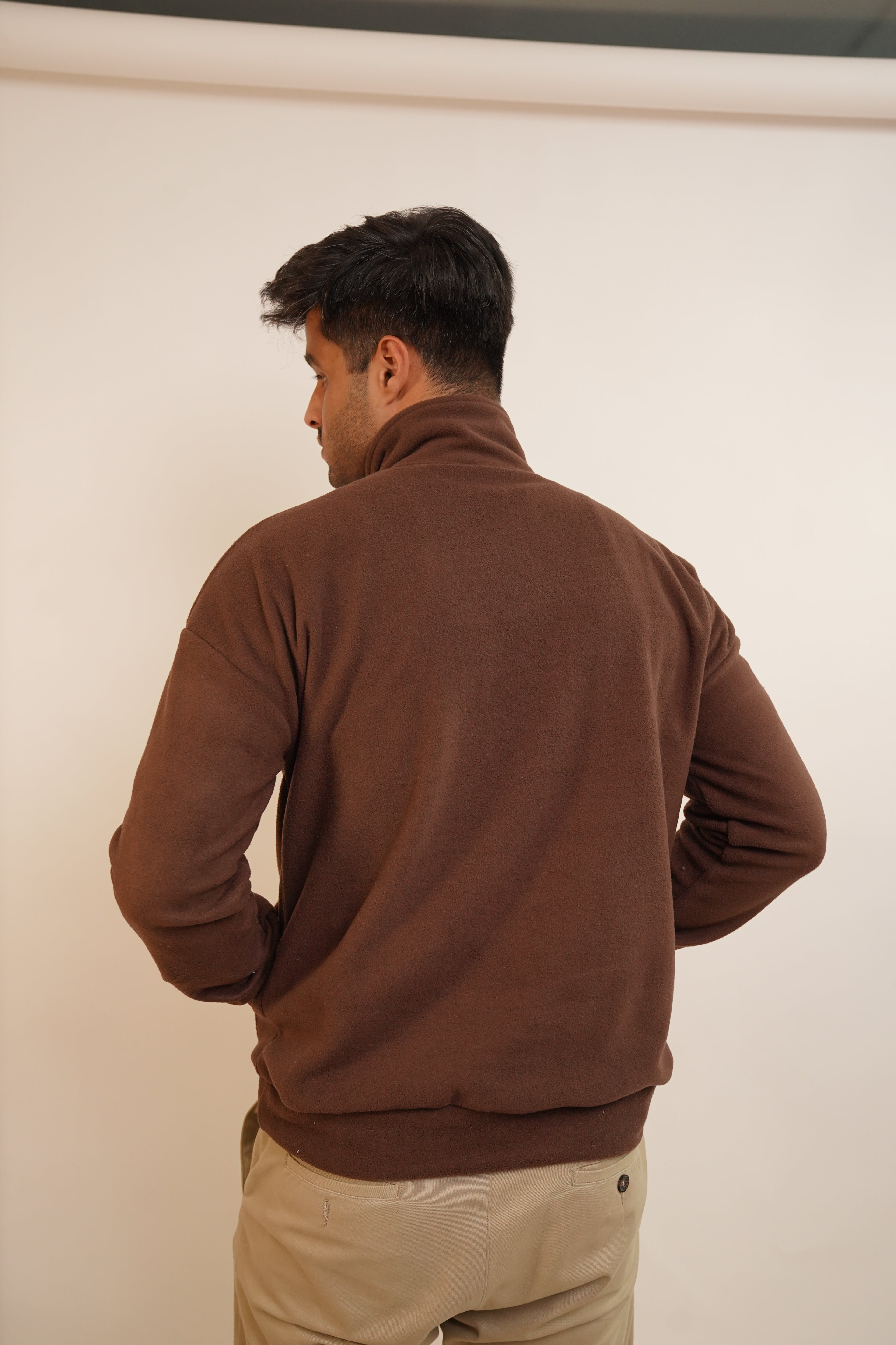 polar brown zip shirt